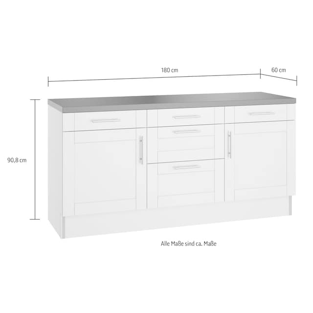 OPTIFIT Küche »Ahus«, 180 cm breit, ohne E-Geräte, Soft Close Funktion, MDF  Fronten bequem kaufen