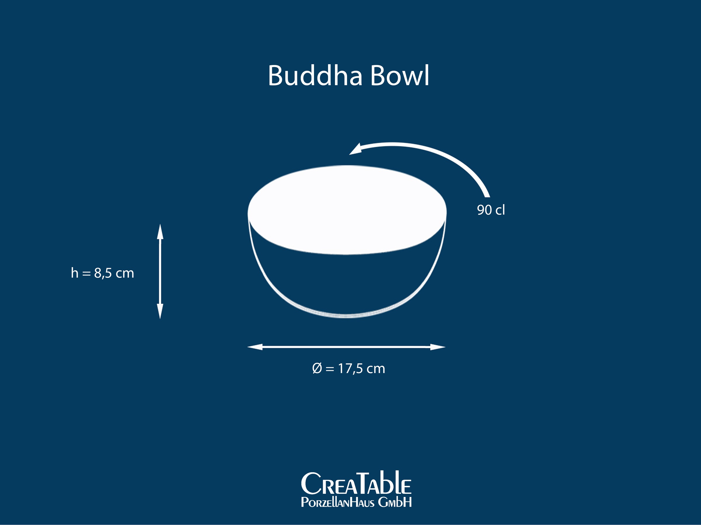 CreaTable Schüssel »Caldera Mix, Buddha Bowl, 4-tlg.« 4 aus Steinzeug Moderne Coupeform, Reaktivglasur