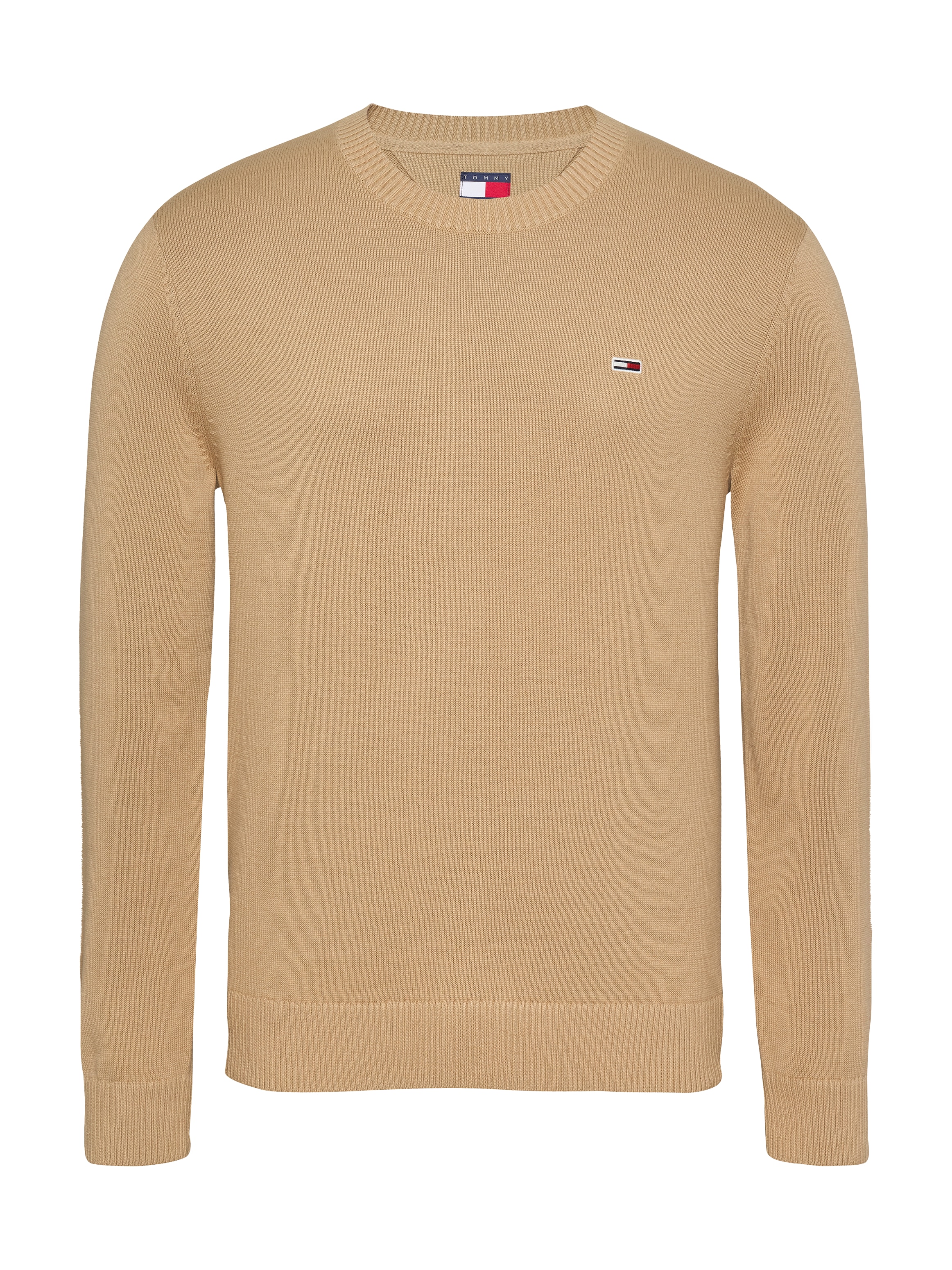 Tommy Jeans Rundhalspullover »TJM SLIM ESSENTIAL LIGHT SWEATER«, mit Flag-Patch