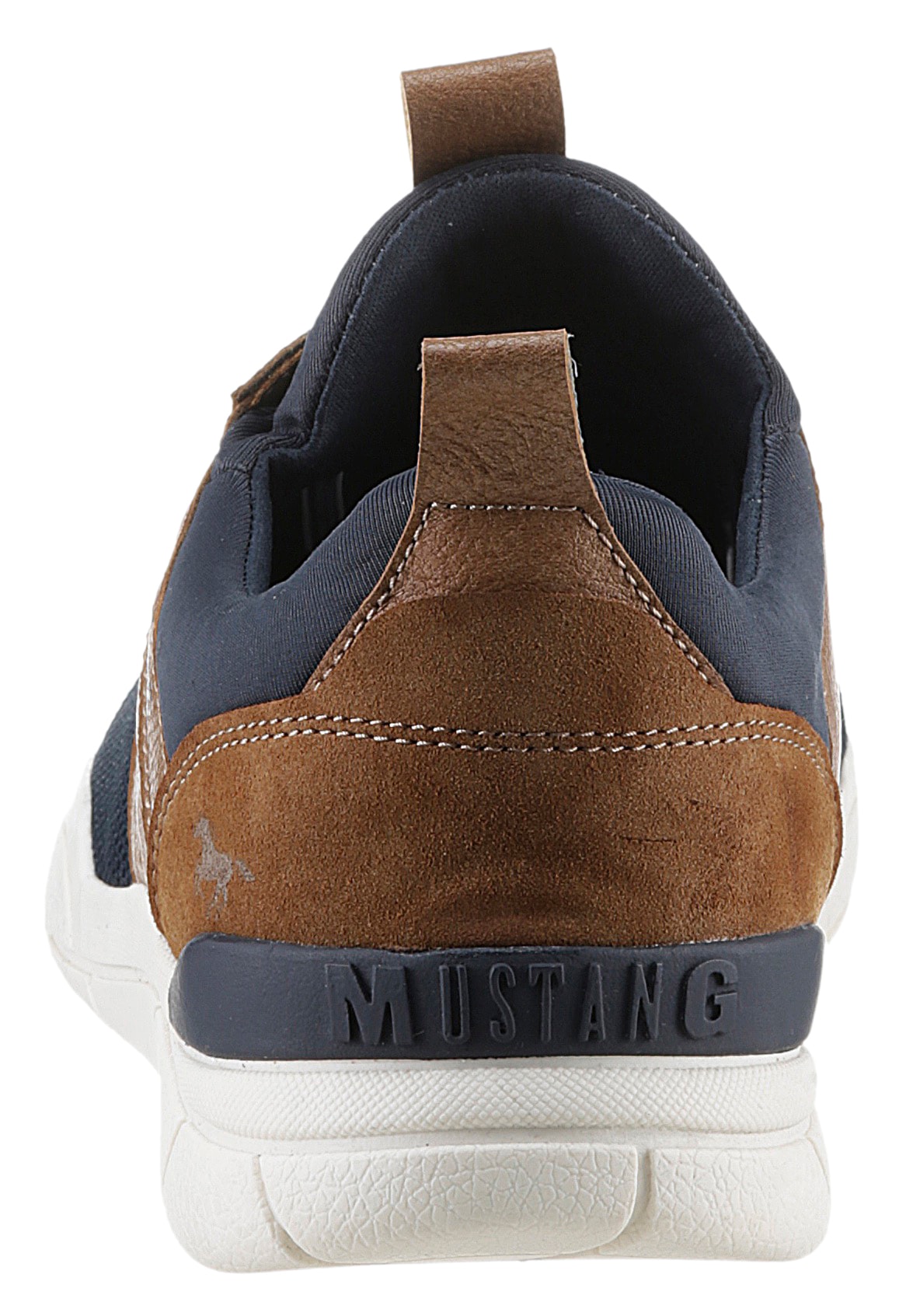 Mustang Shoes Slip-On Sneaker, mit Mustang Markenlabel, Freizeitschuh, Halbschuh, Schlupfschuh