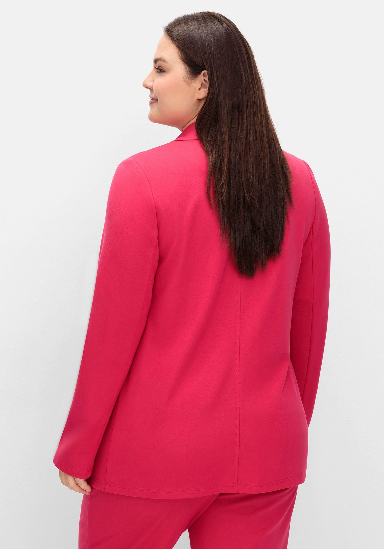 Sheego Sweatblazer »Blazer aus Milano-Ripp, mit Reverskragen«