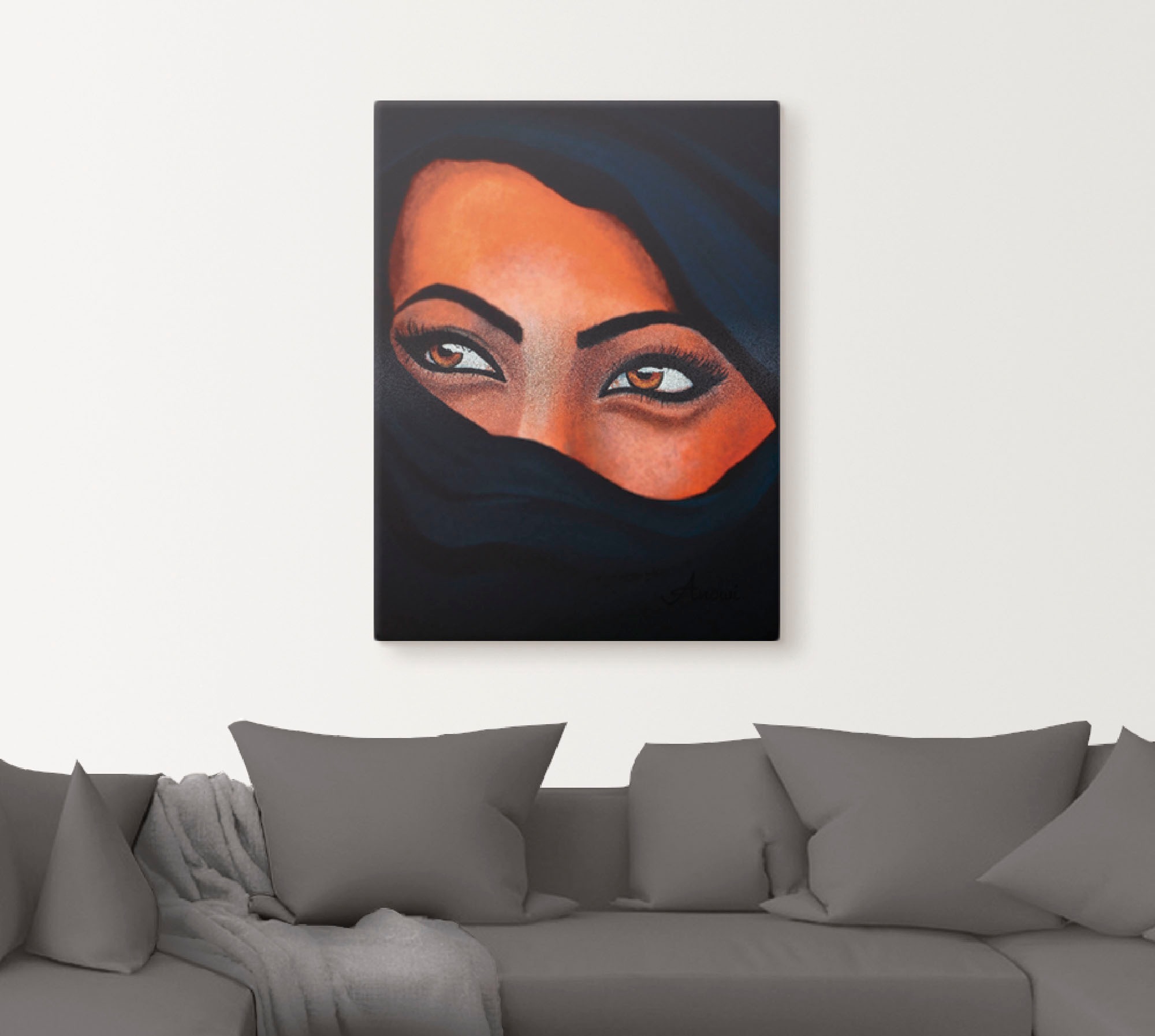 Artland Leinwandbild »Tuareg - Der Sand auf deiner Haut« Frau 1 Stk. tlg. auf Holzrahmen gespannt