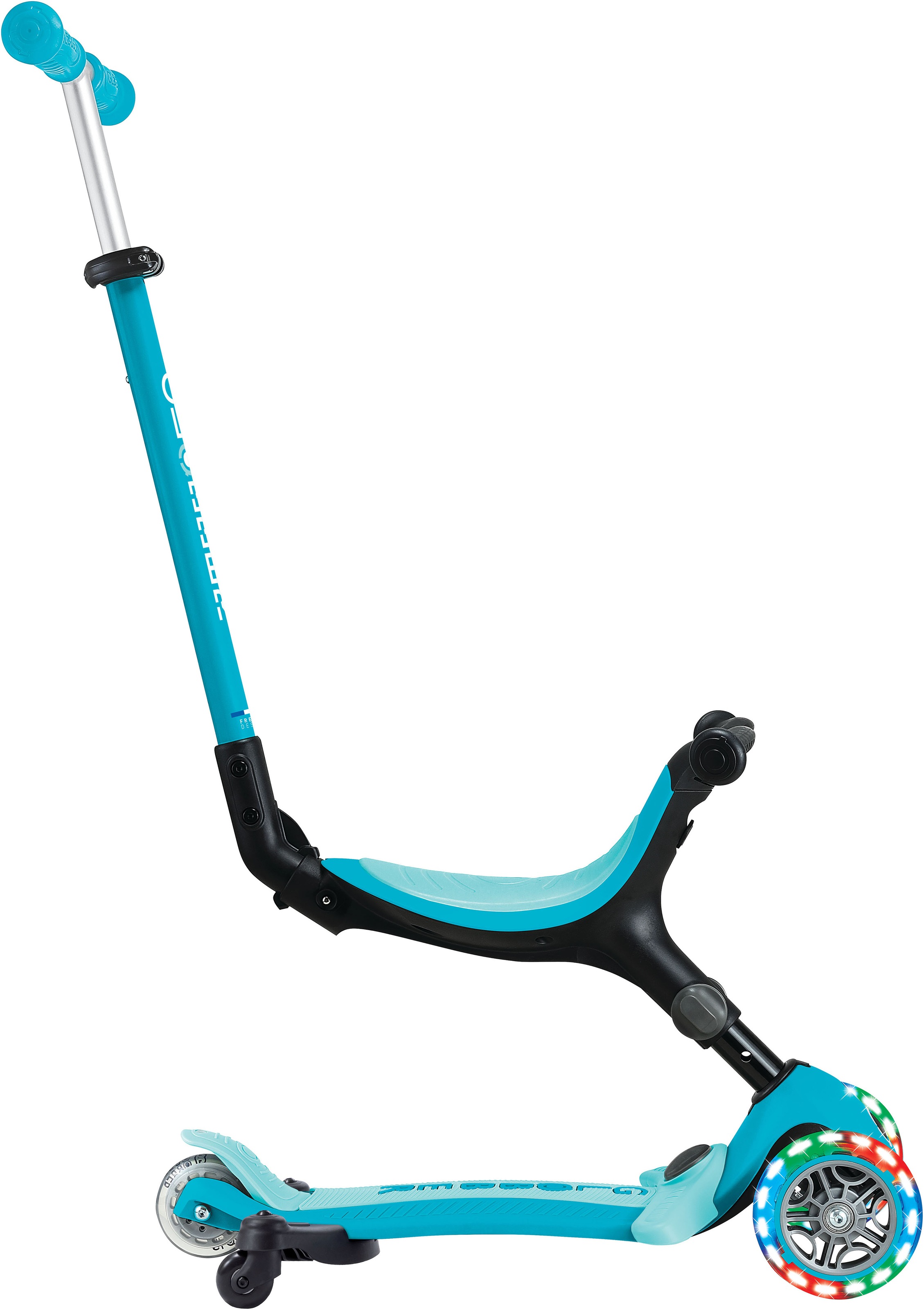 Globber Tretroller »GO-UP ACTIVE LIGHTS 360, mit Leuchtrollen« Aufsitzrad, Laufrad und Scooter