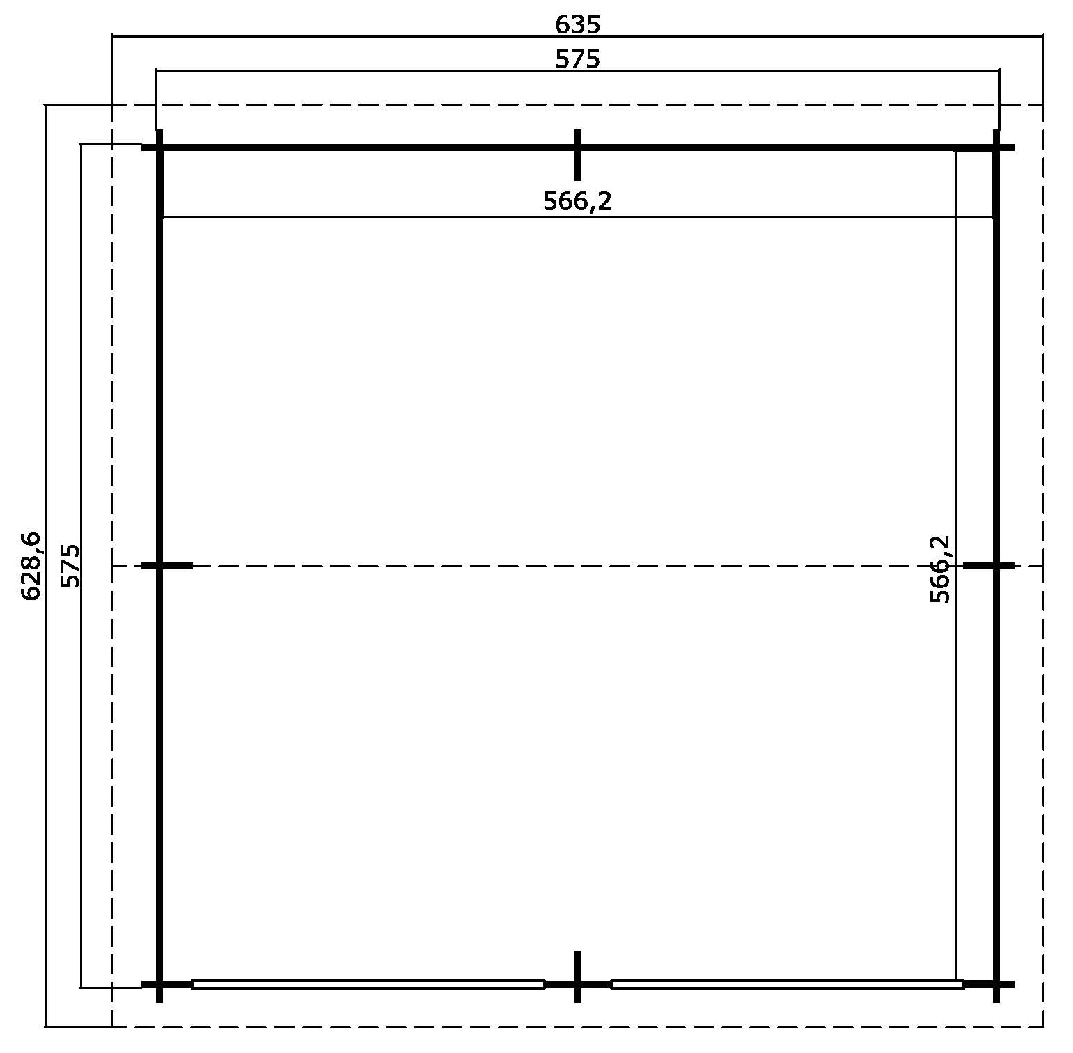 Nordic Holz Garage »FALKLAND« BxT: 635x628 cm, ohne Tor