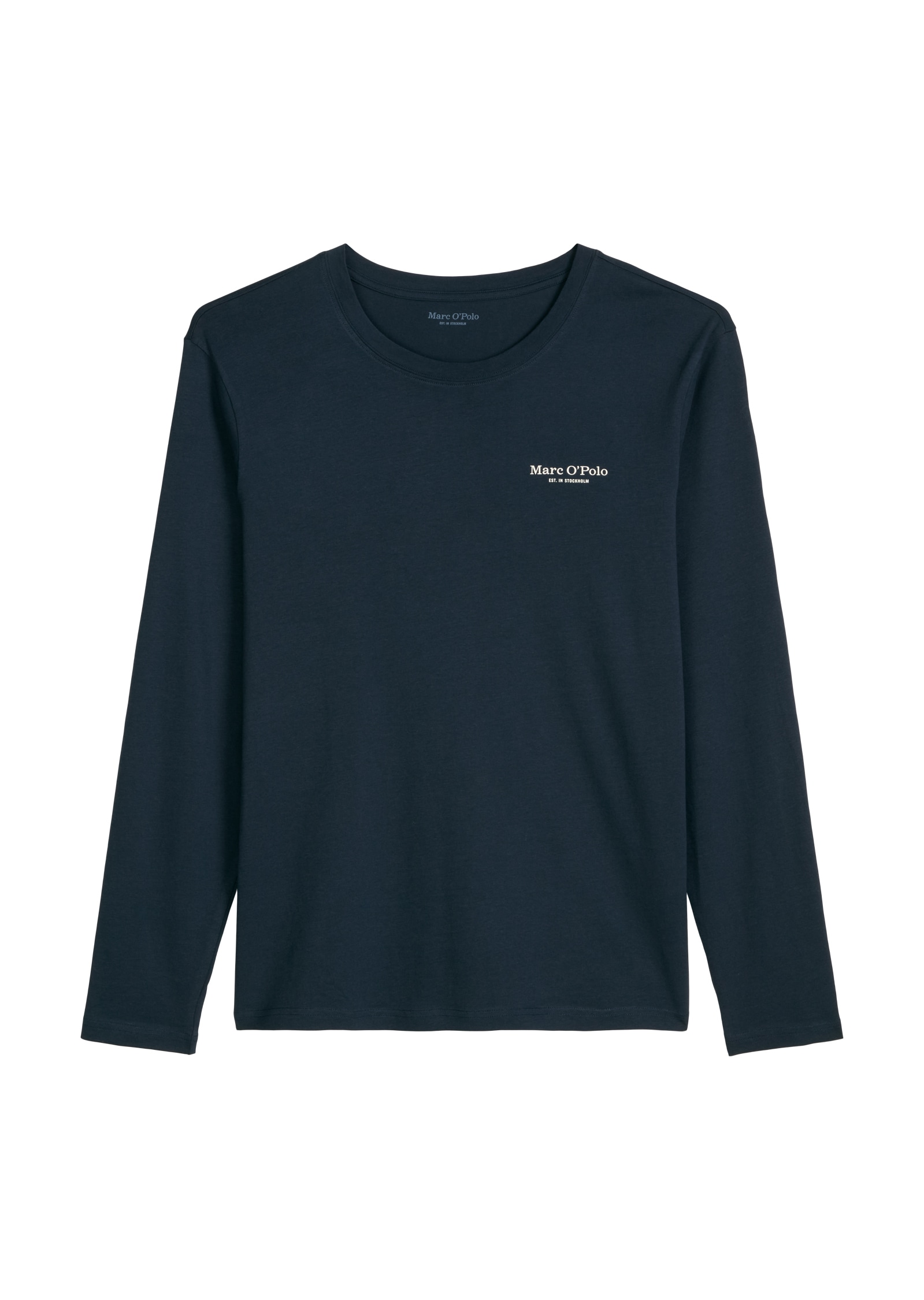 Marc O'Polo Pyjamaoberteil »Mix N Match Cotton« mit langen Ärmeln und Rundhalsausschnitt