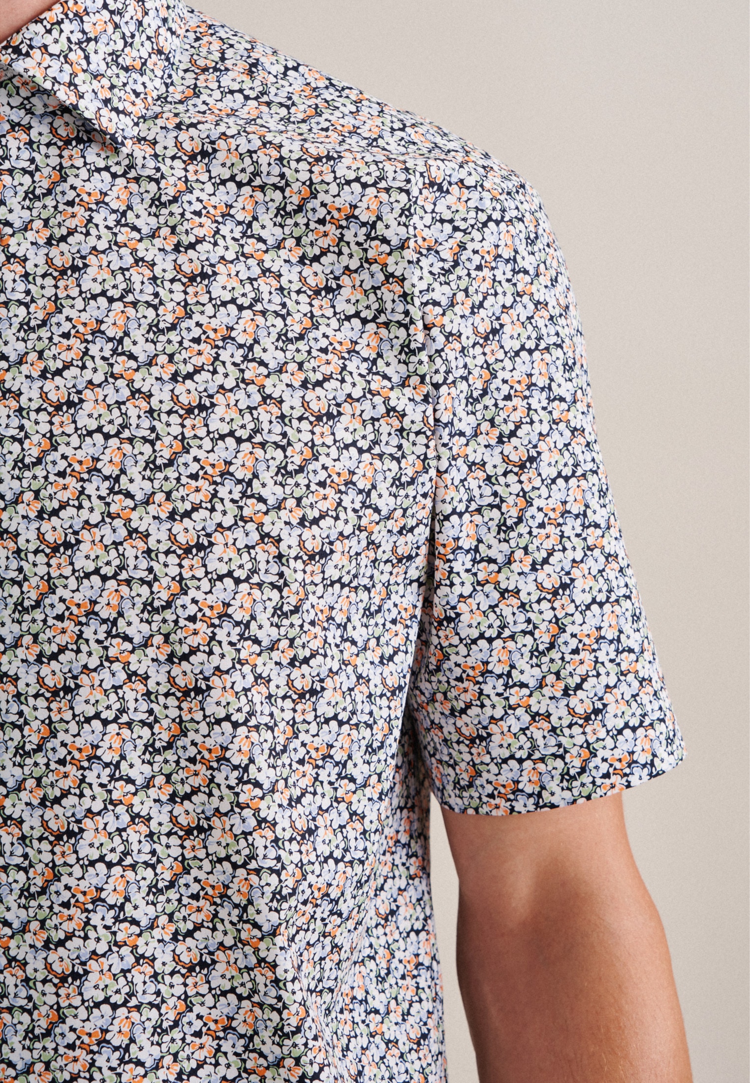 seidensticker Businesshemd »Regular«, Regular Kurzarm Kentkragen Floral