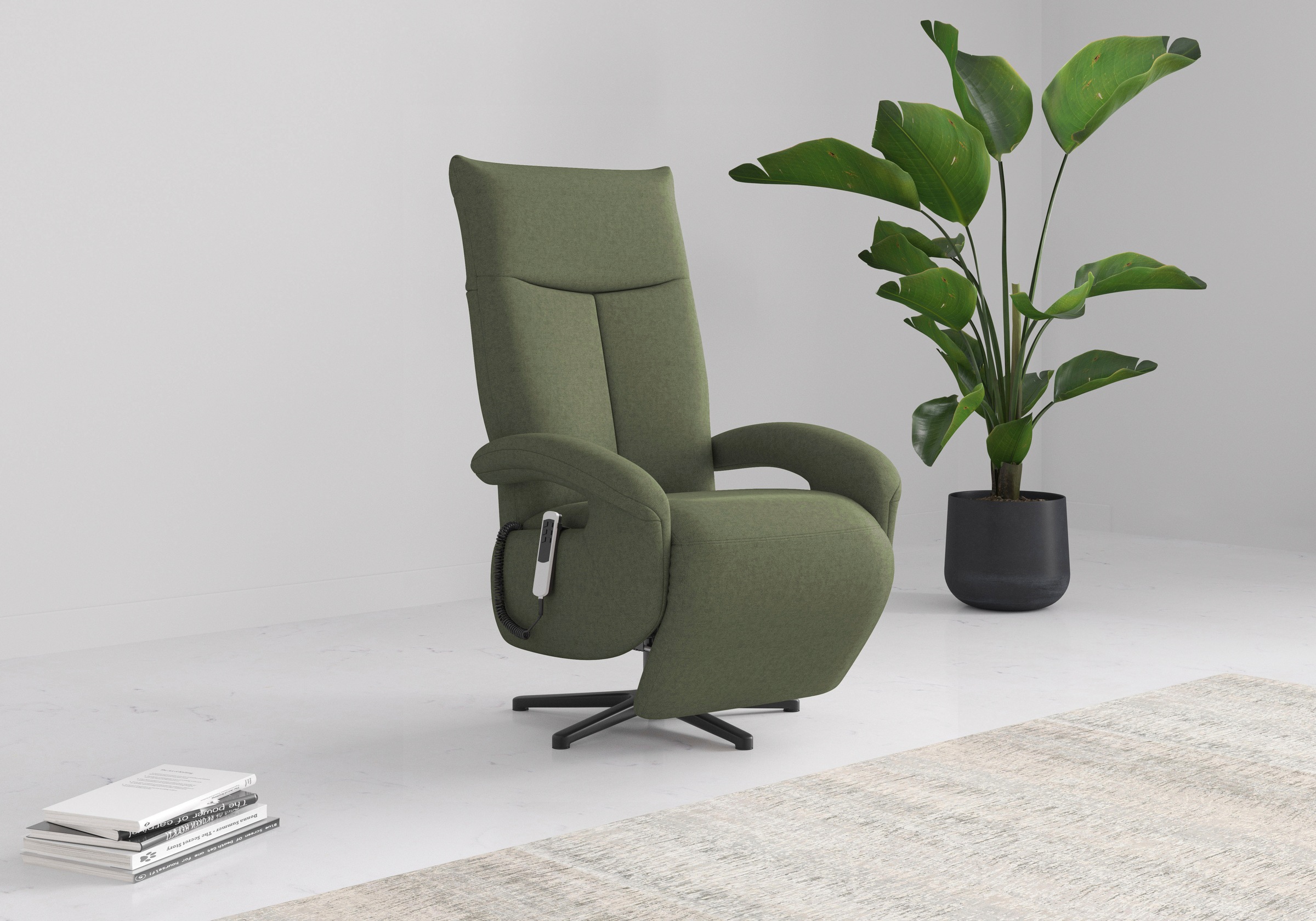 sit&more TV-Sessel "Zoe, inkl. Kopfteilverstellung & 360 Drehfunktion" wahlweise mit 2 Motoren, Akku & Aufstehhilfe