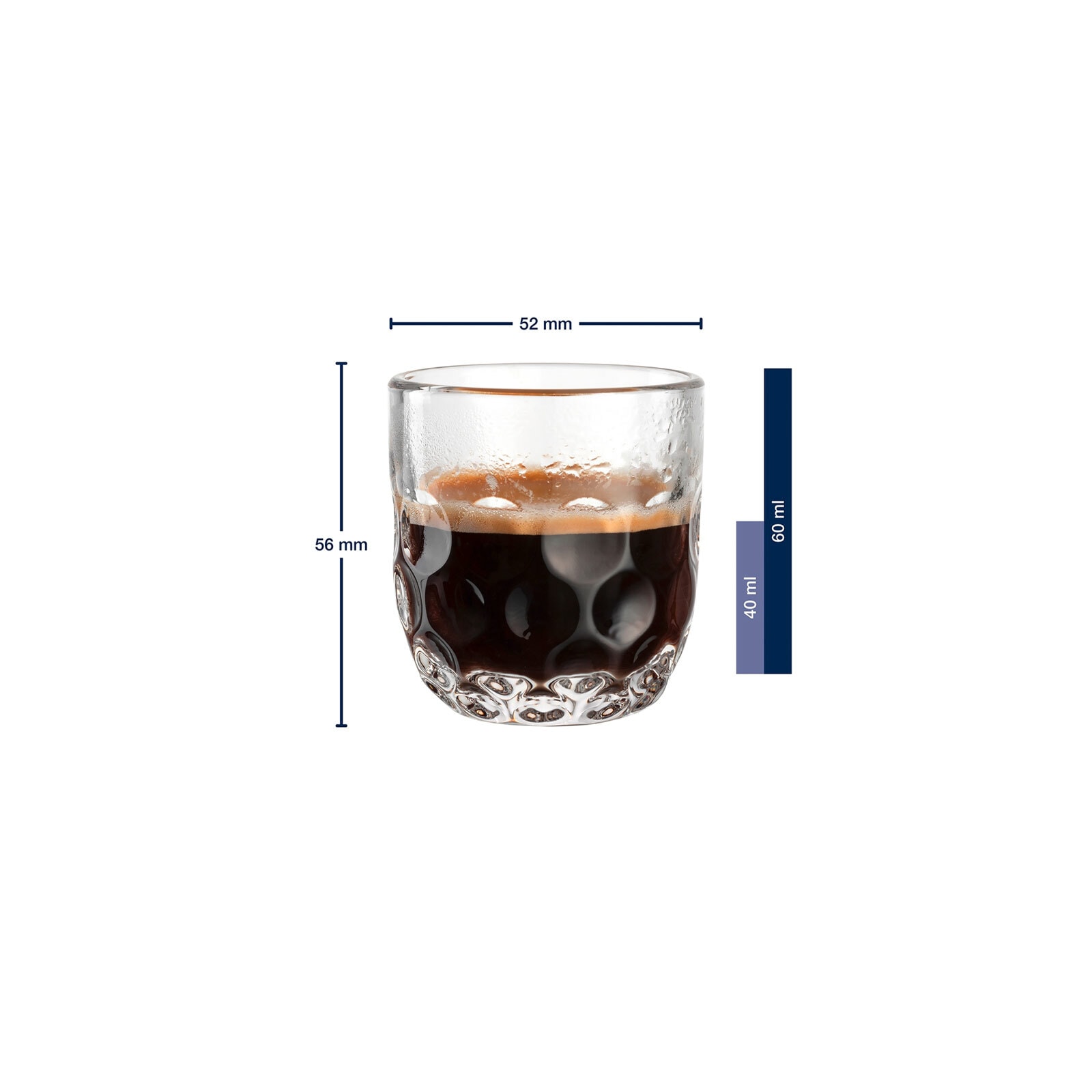 LEONARDO Espressoglas »Espressogläser-Set (1/2/3) Gocce 60 ml 6er Set transparent«