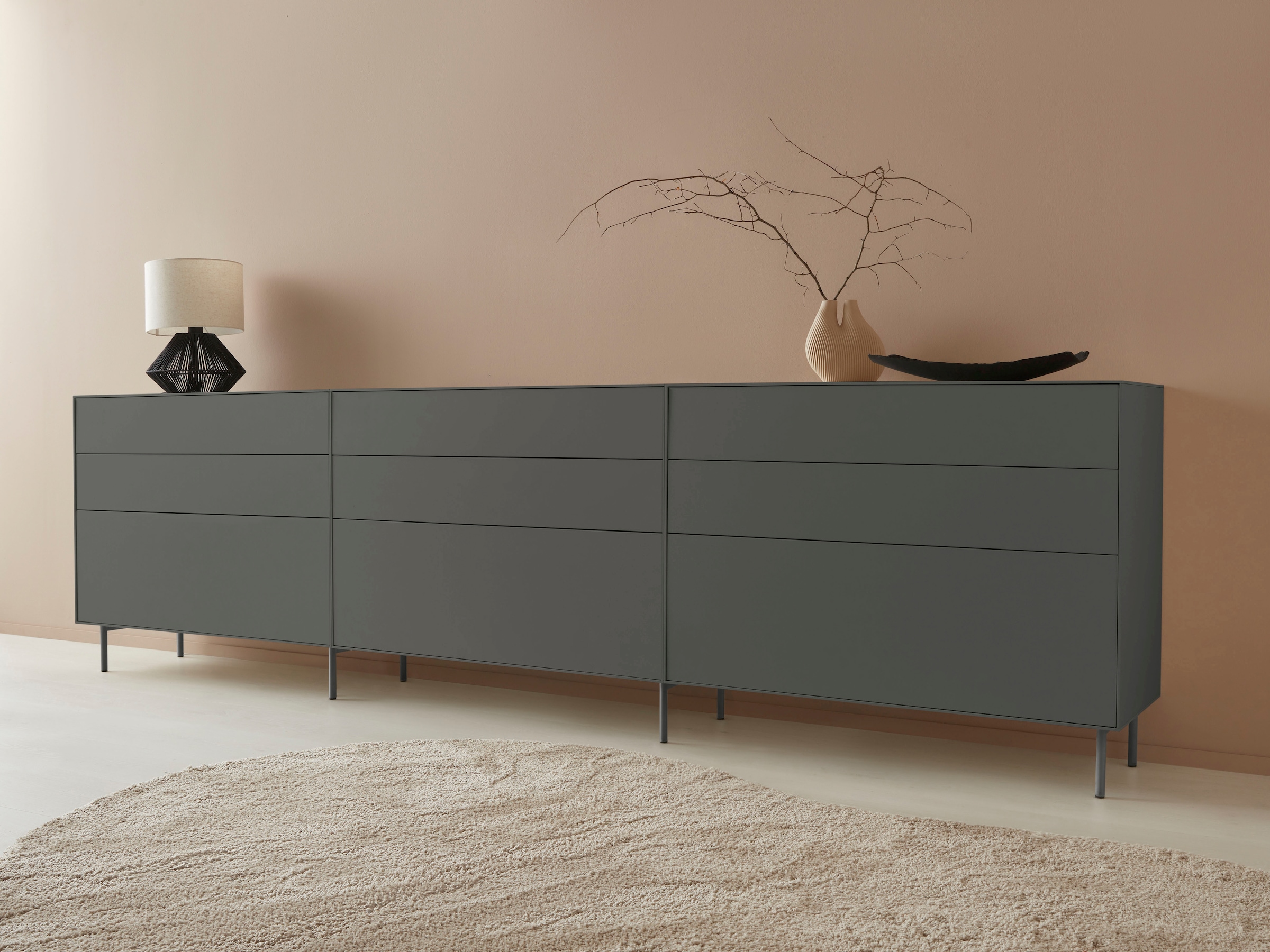 LeGer Home by Lena Gercke Sideboard »Essentials«, Breite: 112cm, MDF lackiert, Push-to-open-Funktion