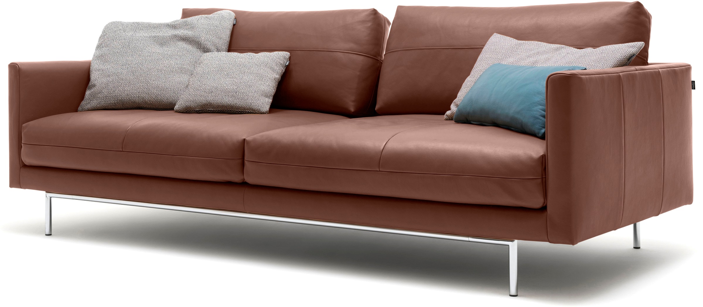 Creation BY ROLF BENZ 3-Sitzer »CR.414, Designsofa, edles Sofa, Loungesofa, Ledersofa, klares Design«, aus Leder oder Chenille, erstklassiger Sitzkomfort, legere Polsterung