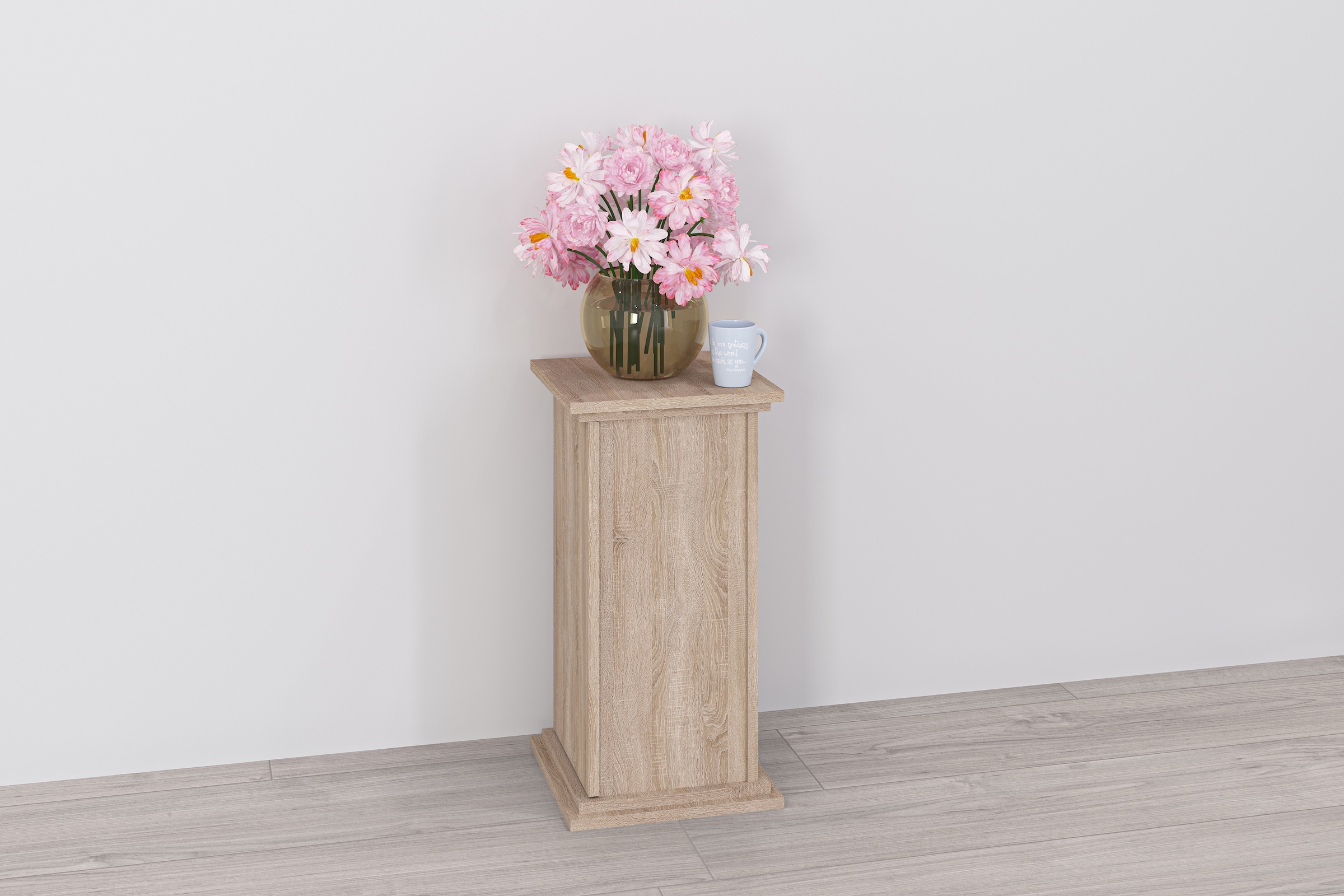 Étagère 2 Niveaux Vintage "Wyon" 57cm Chêne
