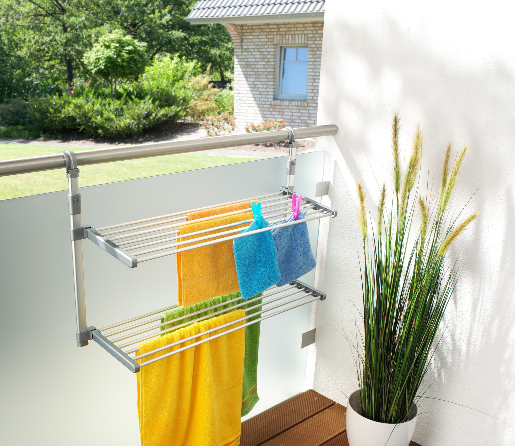 Ruco Balkonwäschetrockner »Balkontrockner, 10m Trockenlänge« Wäschetrockner, Hängetrockner, rostfrei, Aluminium, Made in Germany