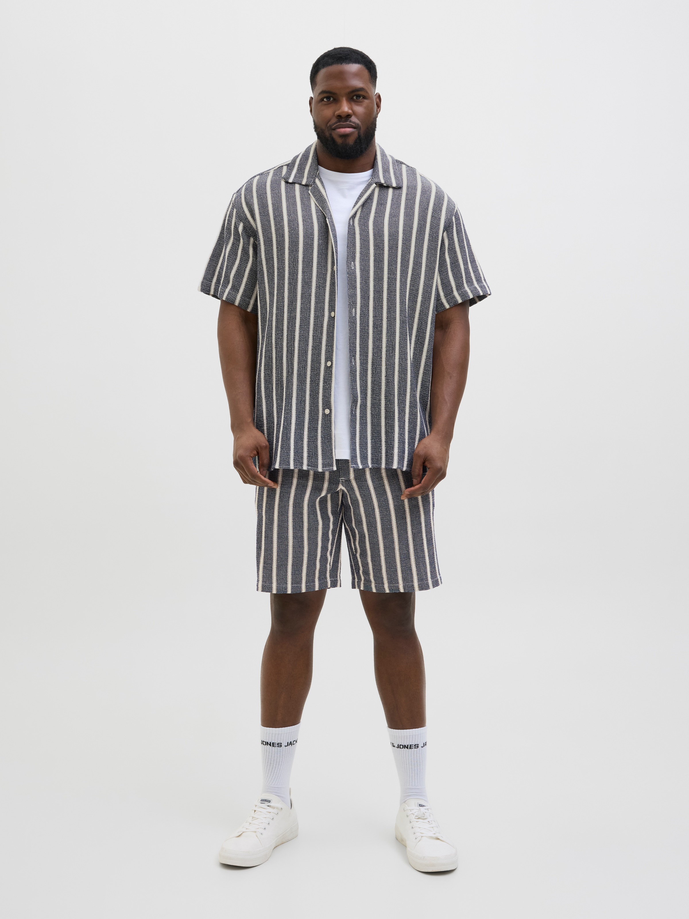 Jack & Jones PlusSize Kurzarmhemd »JORCOBA STRIPE RESORT SHIRT SS SN PLS«