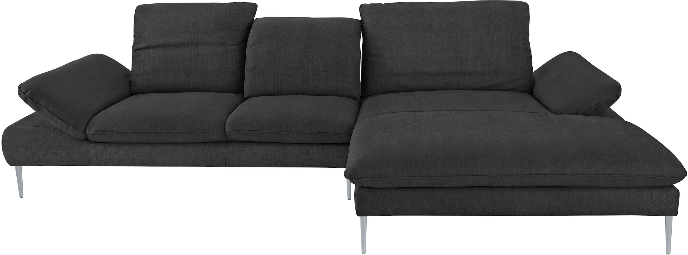 W.SCHILLIG Ecksofa »enjoy&MORE, Designsofa, bequem, zeitlos und elegant, L-Form«, mit Sitztiefenverstellung, Füße silber matt, Breite 340 cm