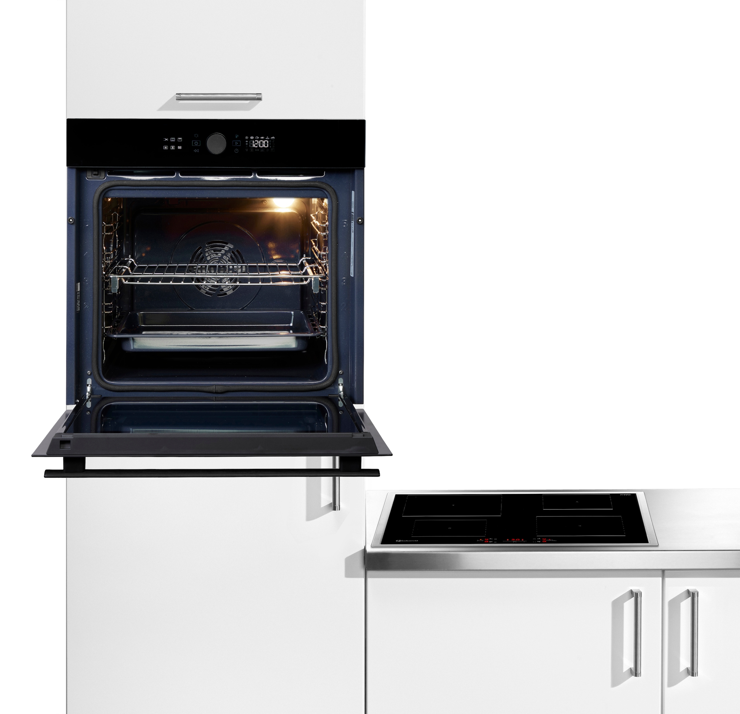 BAUKNECHT Backofen-Set »BAKO 920 Airfry« mit Teilauszug FlexiClean - zwei mühelose Reinigungsfunktionen (Pyrolyse & Hydrolyse) je nach Bedarf Set, 2 Stk. tlg. AirFry-Funktion – die gesündere Alternative zur Fritteuse