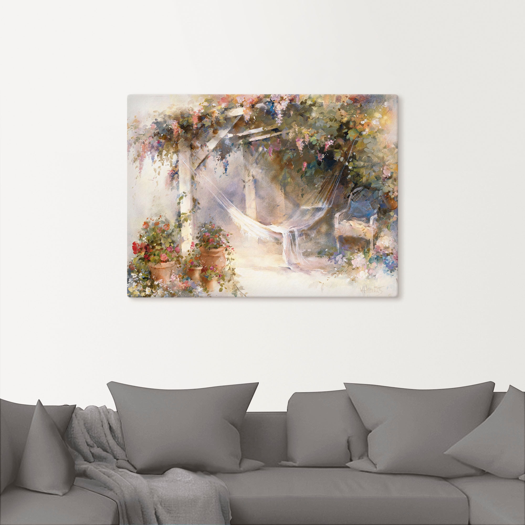 Artland Leinwandbild »Terrasse« Garten 1 Stk. tlg. auf Holzrahmen gespannt