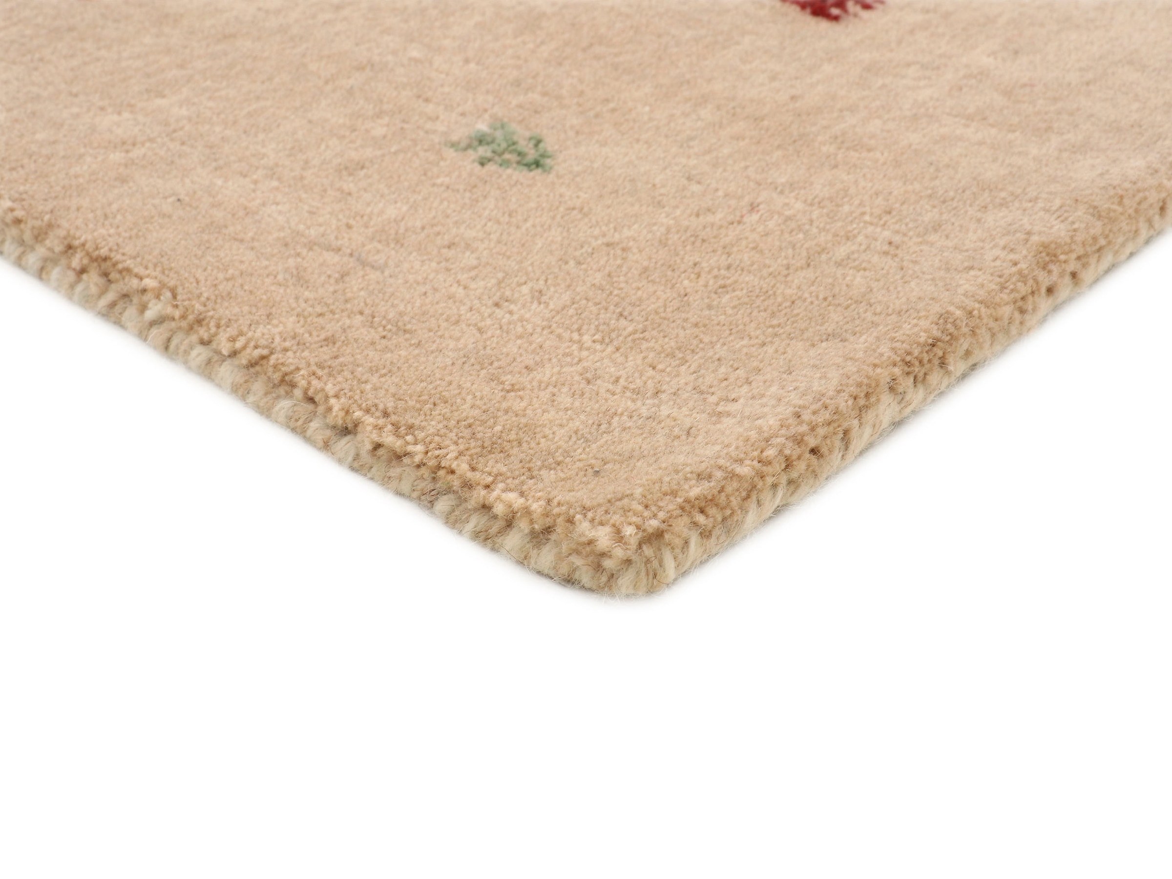 carpetfine Wollteppich »Gabbeh Uni, auch als Läufer erhältlich«, rechteckig, 15 mm Höhe, reine Wolle, handgewebt, Gabbeh Loom Tiermotiv, große Farbauswahl