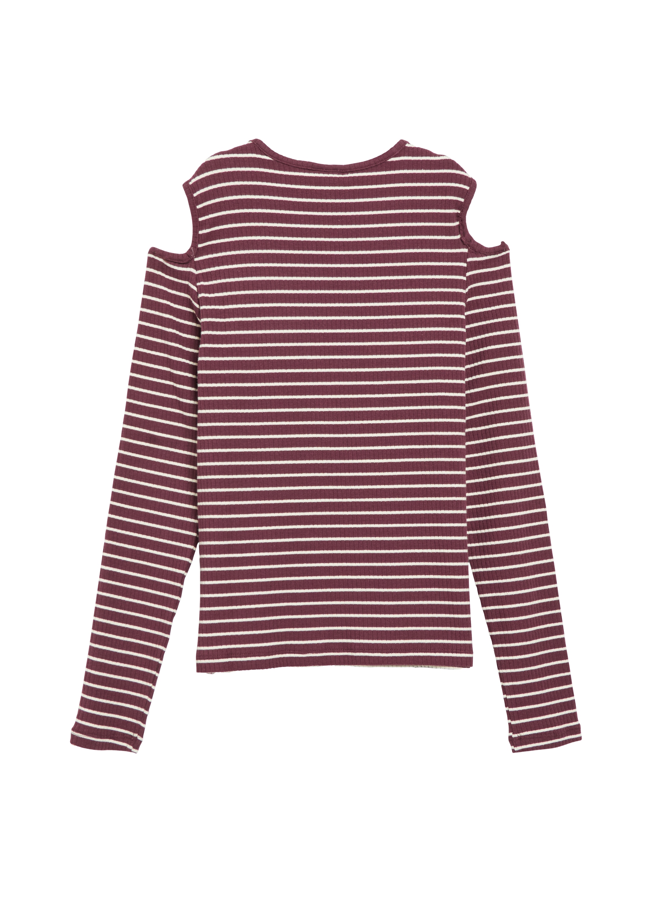s.Oliver Junior Langarmshirt in Streifen-Optik / Cut-Outs an der Schulter / für Girls