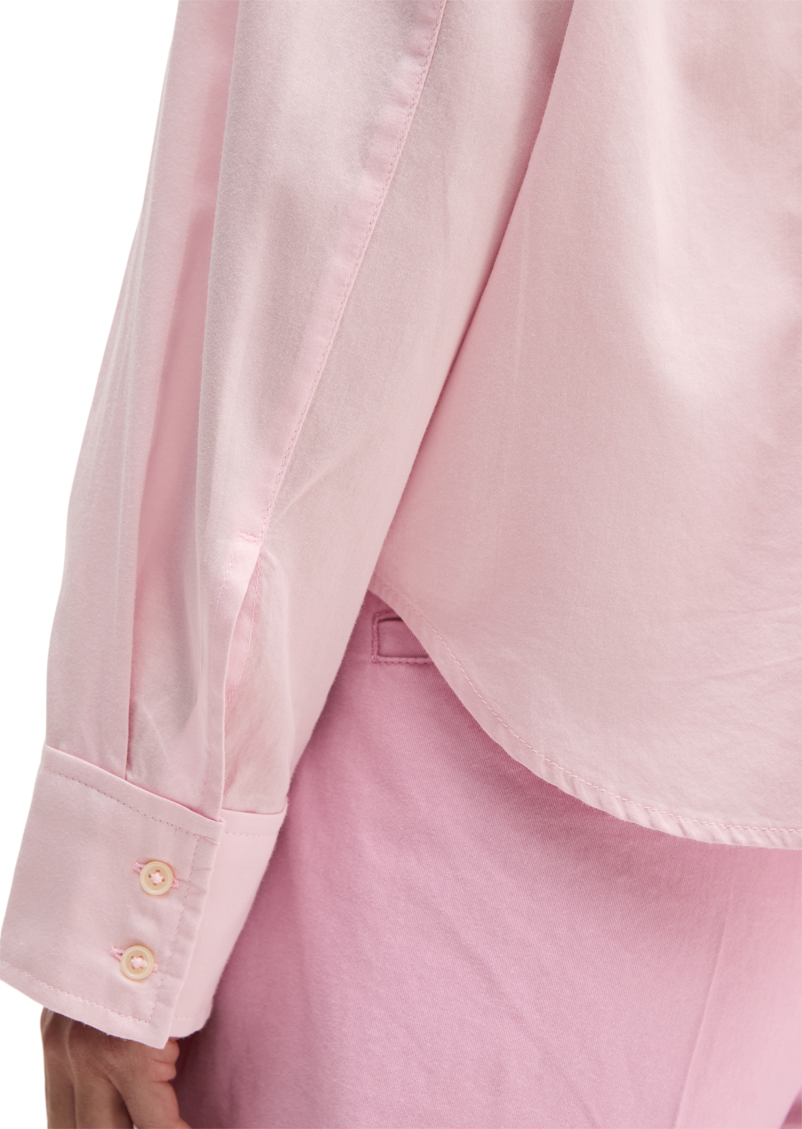 Marc O'Polo Langarmbluse relaxed fit cropped aus Baumwoll-Satin