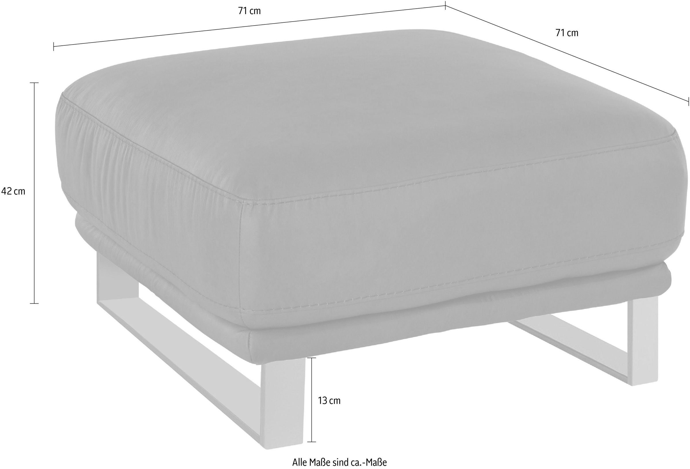 W.SCHILLIG Hocker »montanaa« mit Metallkufen in Bronze pulverbeschichtet, Breite 71 cm