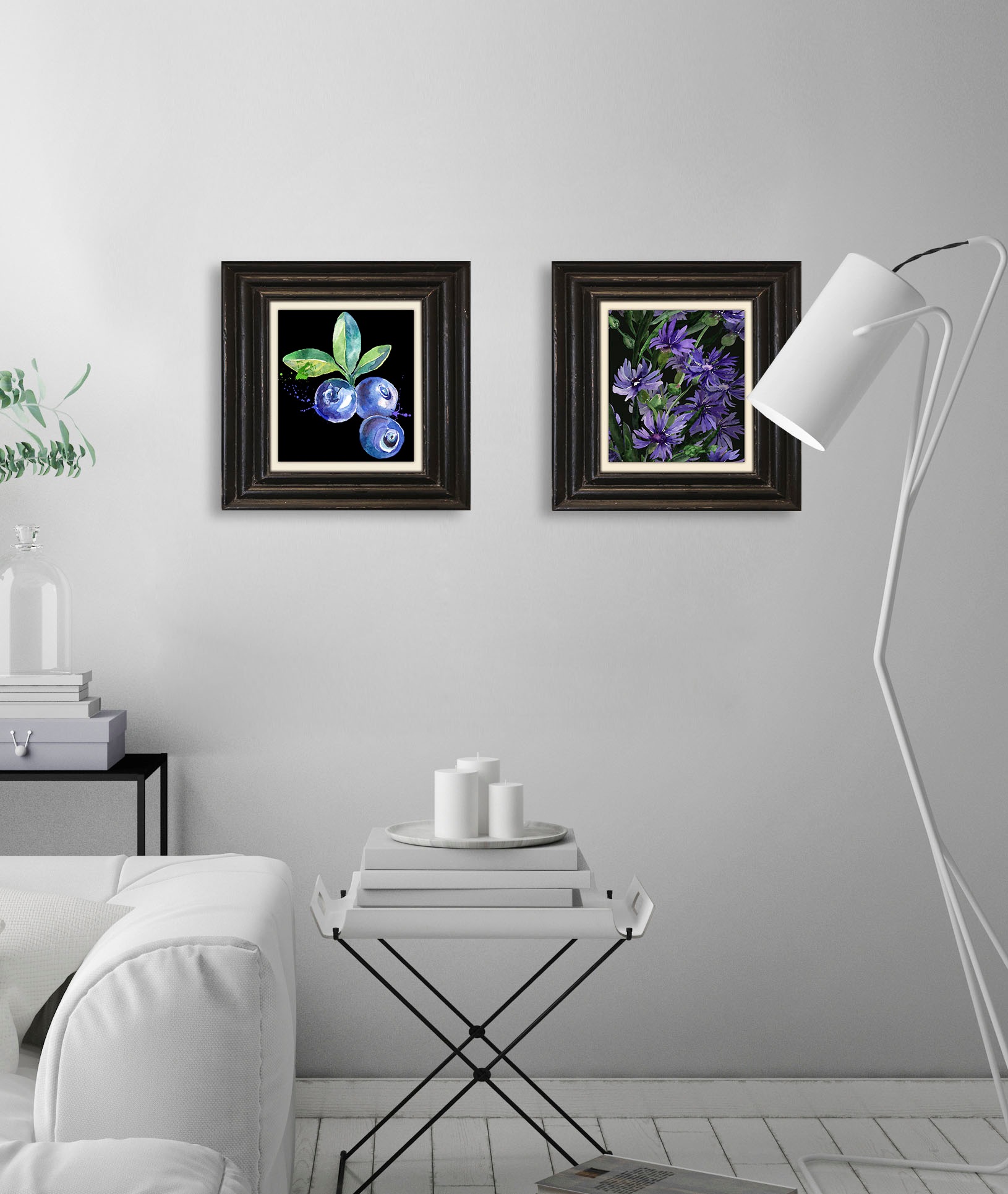 queence Leinwandbild »Blumen«, Kunst-Blumen-Blumenbilder-Stillleben-Garten-Gartenbilder, Premium-Leinwandstoff, Handarbeit aus Deutschland, 40x40cm