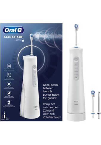 Oral B Munddusche »AquaCare 6«, 3 St. Aufsätze}, Kabellose mit Oxyjet-Technologie kaufen