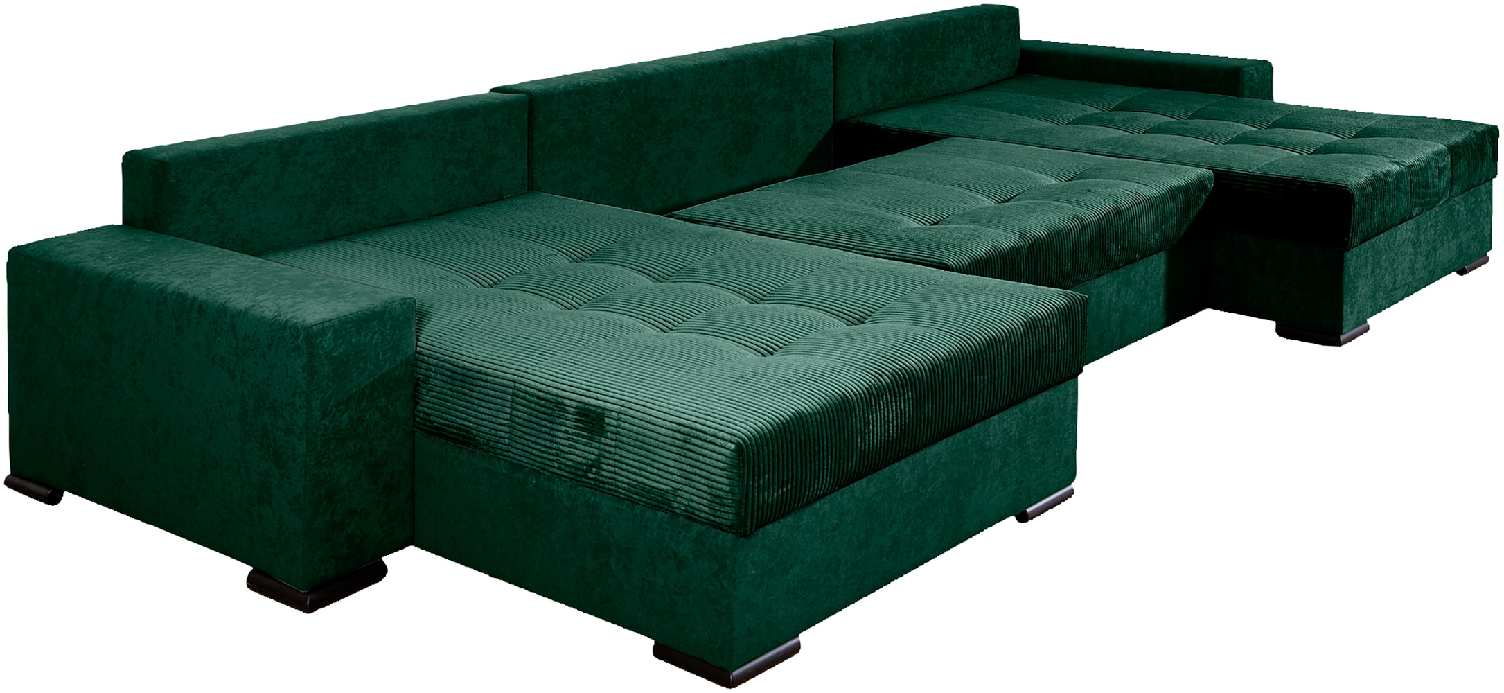 COLLECTION AB Wohnlandschaft »XXXL-Josy Relax U-Form Breite 352 cm, mit 2 gleich großen Recamieren«, inkl. Bettfunktion, Bettkasten, mit 4 Rückenkissen in zwei Größen