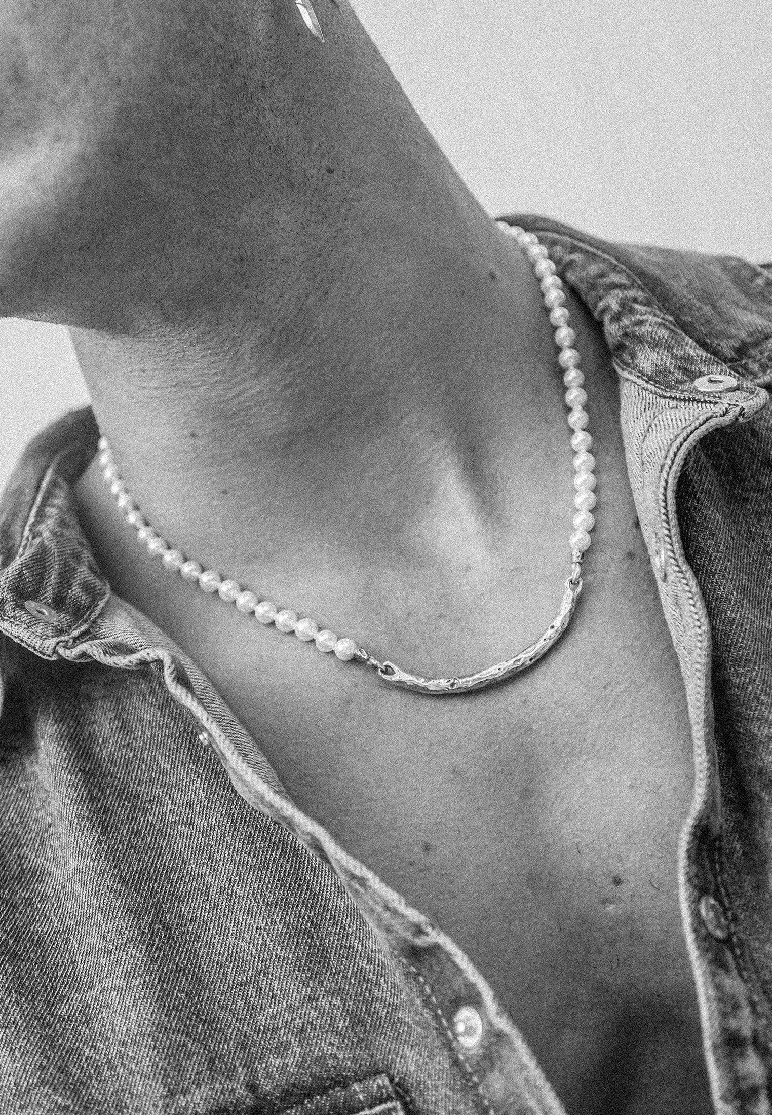 HAZE & GLORY Silberkette »Halskette Perlenkette Vintage Element 925 Silber«