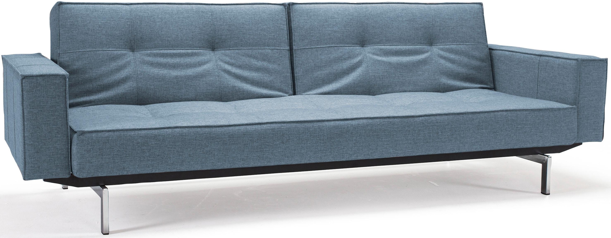 mit LIVING in ™ Design INNOVATION Beinen, bestellen chromglänzenden und Armlehne Sofa skandinavischen auf »Splitback«, Raten