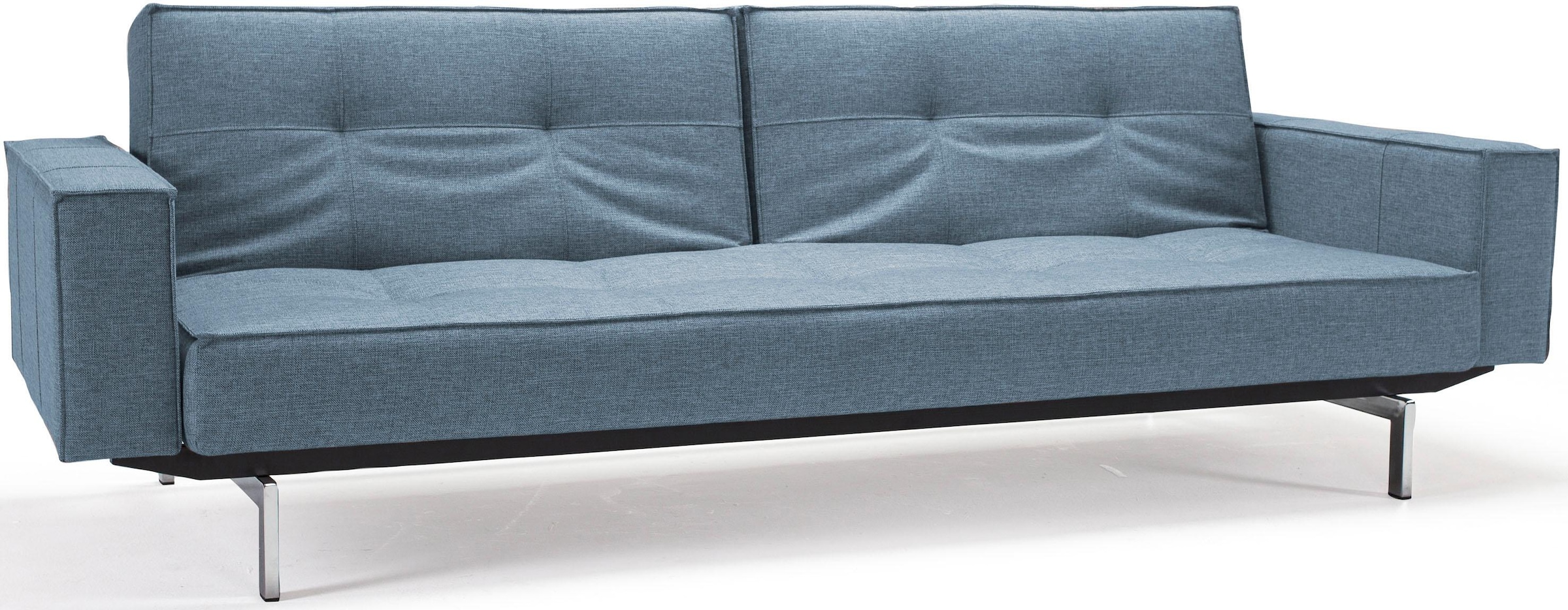 INNOVATION LIVING ™ Sofa chromglänzenden Raten Beinen, mit bestellen skandinavischen in auf »Splitback«, Design und Armlehne