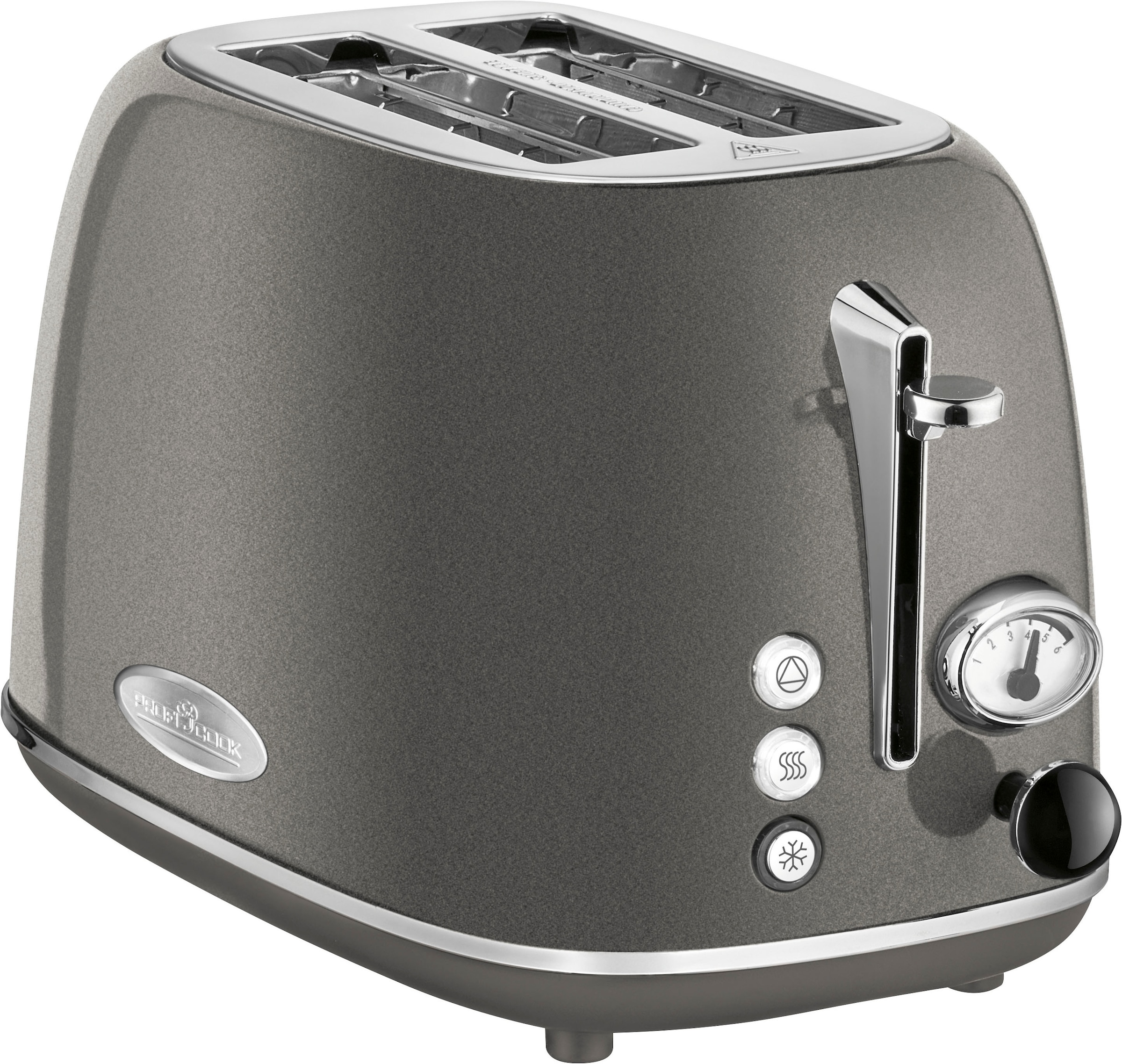 ProfiCook Toaster »PC-TA 1193«, 2 kurze Schlitze, für 2 Scheiben, 815 W, anthrazit