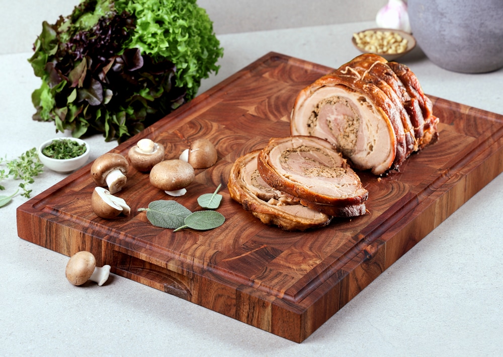 KESPER® Tranchierbrett »mit Saftrille, aus Akazie« mit Griffmulden