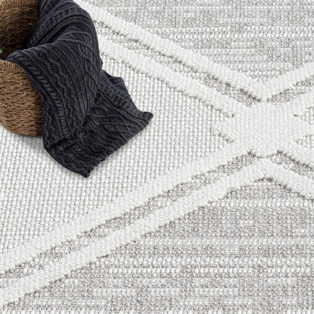 Carpet City Teppich »LINDO 8853«, rund, 11 mm Höhe, Kurzflor, Hochtief-Muster/ 3D-Effekt, Boho-Stil, Wohnzimmer