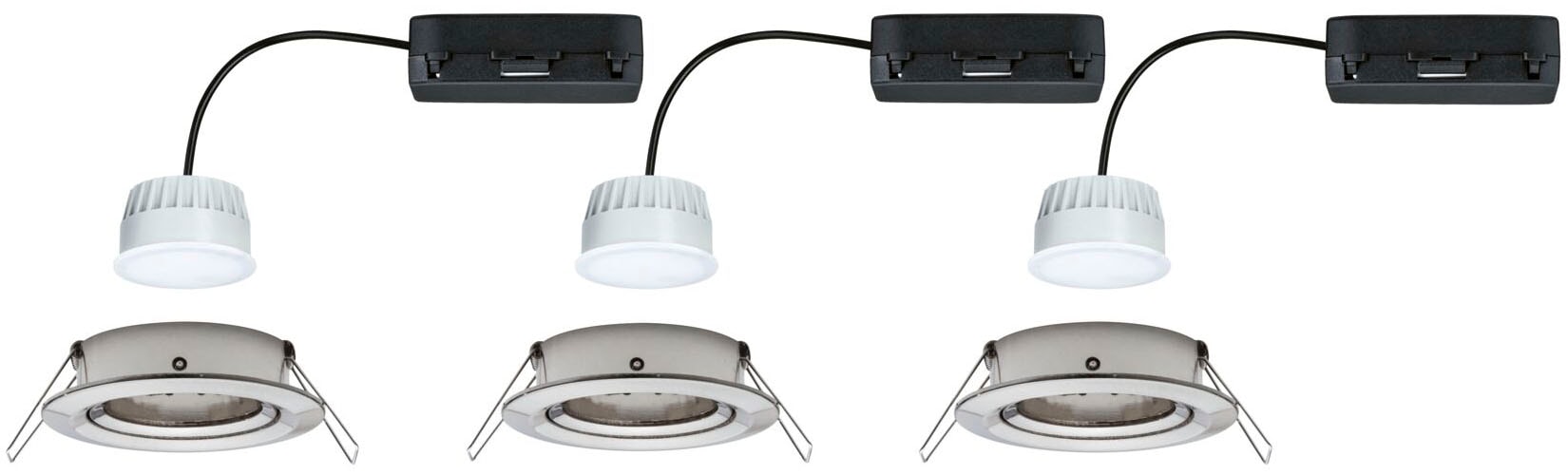 Paulmann LED Einbauleuchte »LED Einbauleuchte Nova Coin rund 84mm 50°« LED-Modul 3 Stk. Tageslichtweiß Memoryfunktion, Farbwechsler, Farbsteuerung, Dimmer, Smart Home