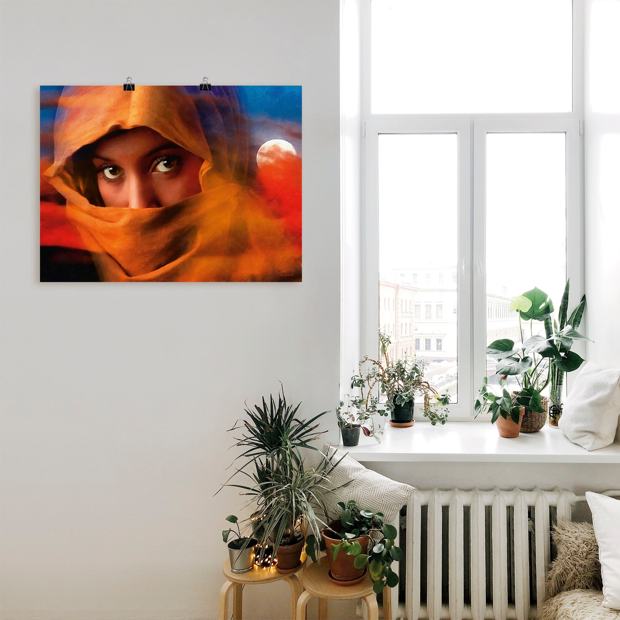 Artland Wandbild »Muslimische Mädchen Augen«, Bilder von Frauen, (1 St.), als Leinwandbild, Poster in verschied. Größen