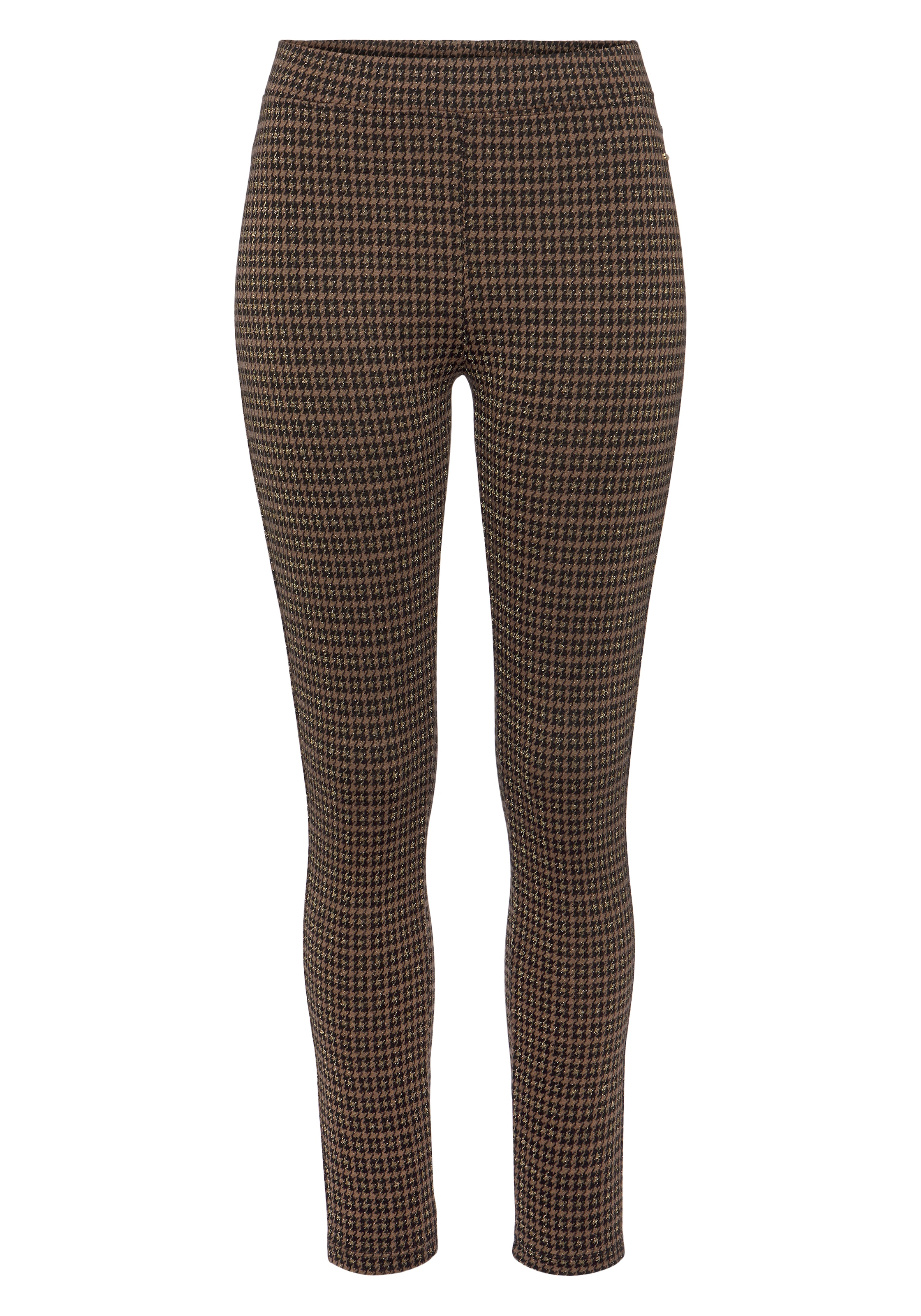 LASCANA Leggings, mit glitzerndem Hahnentritt Muster