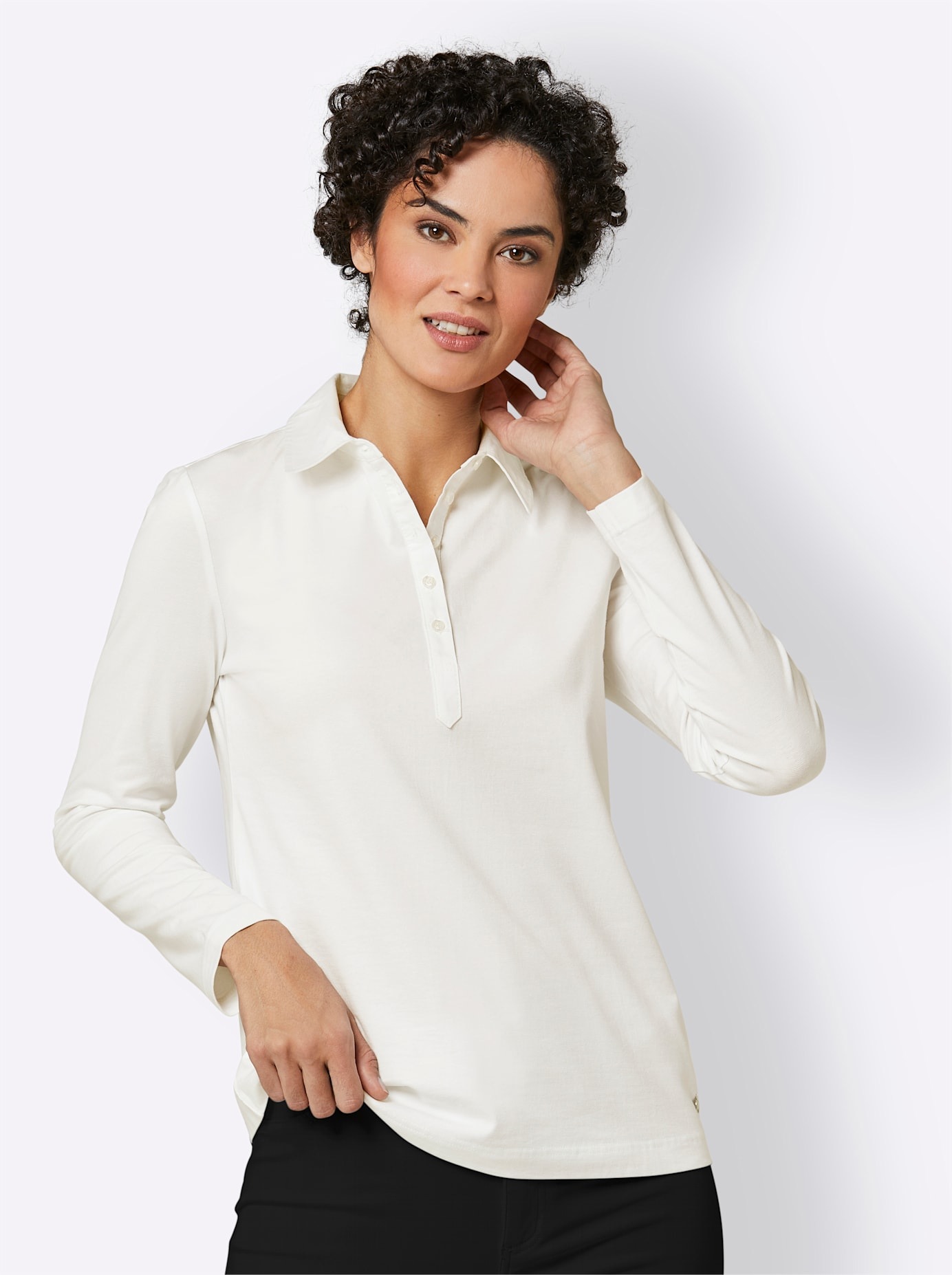CREATION L PREMIUM Poloshirt »Pima-Baumwoll-Poloshirt«, (1 tlg.)