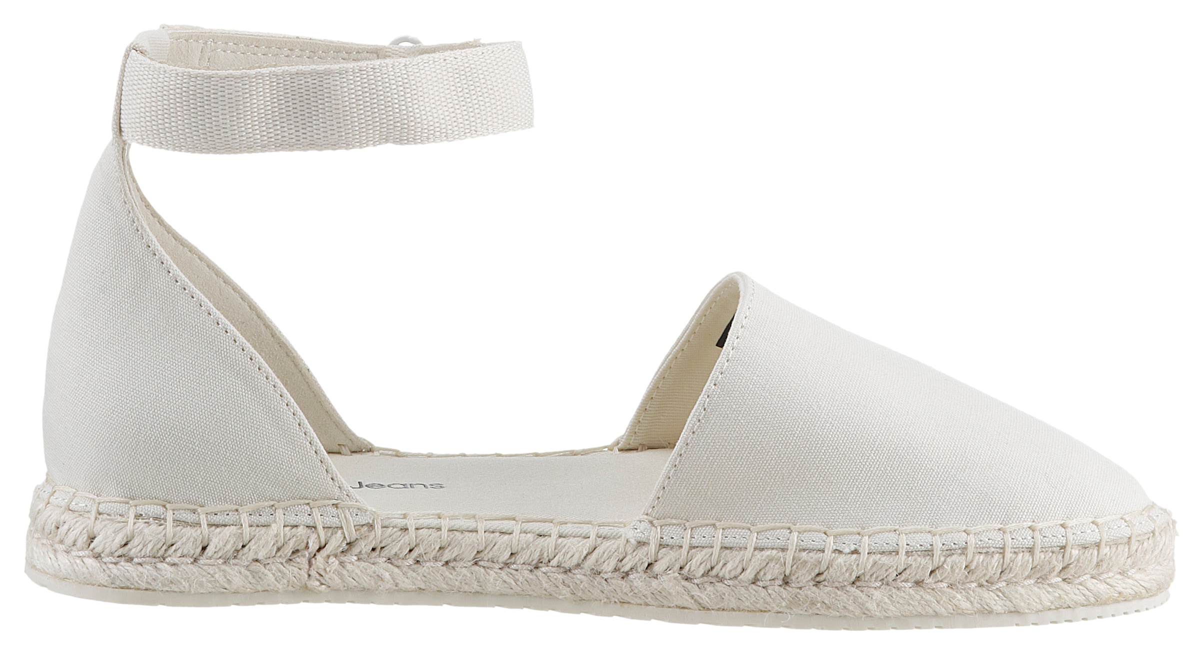 Calvin Klein Jeans Espadrille »EMMA 5C *I«, Strandschuh, Sommerschuhe, Sandale mit Klettriemchen und Juteabsatz