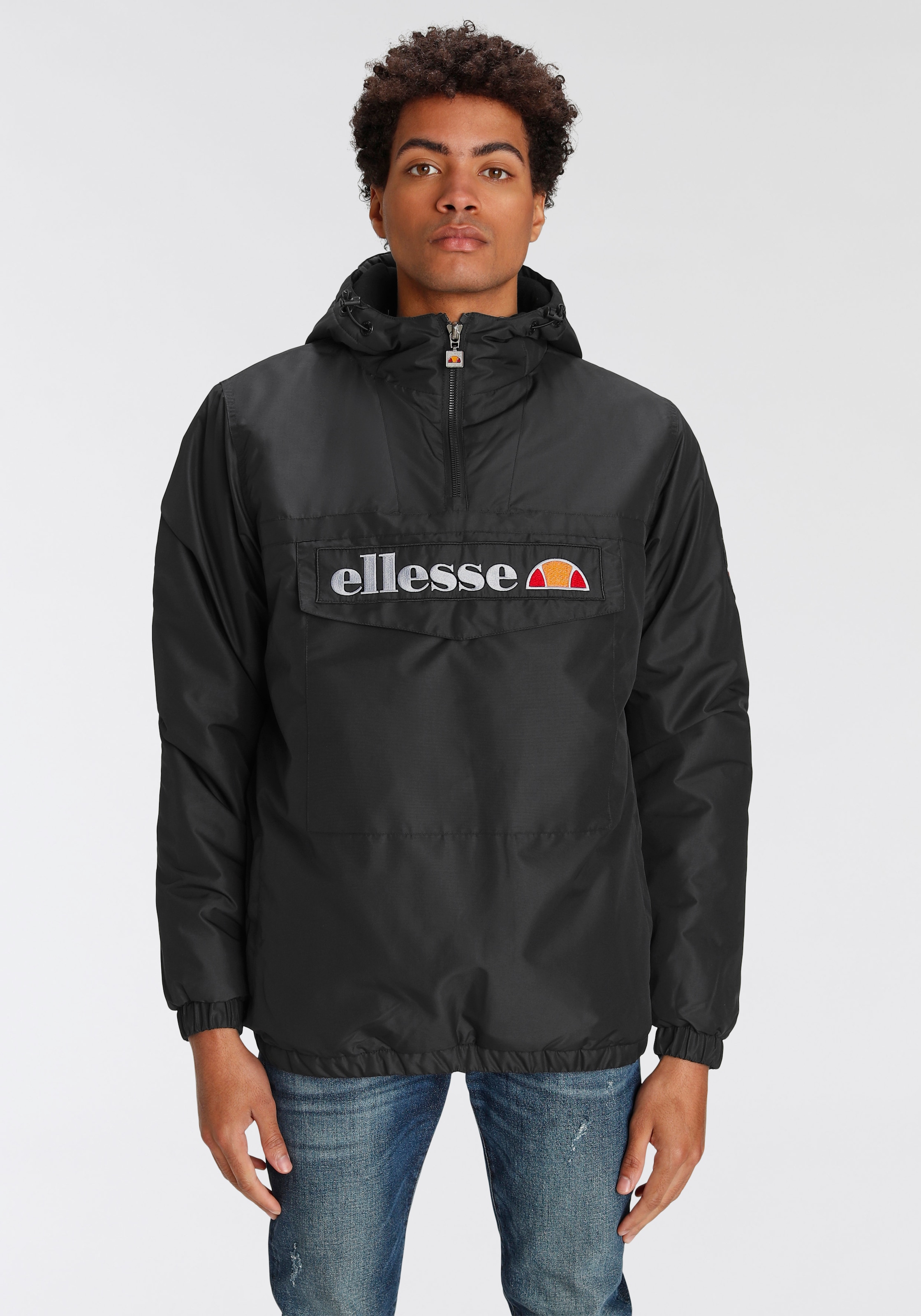 Ellesse clearance windbreaker schwarz