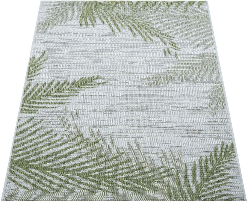 Paco Home Teppich »Ostende 534«, rechteckig, Flachgewebe, Motiv  Palmenblätter, In- und Outdoor geeignet, Wohnzimmer