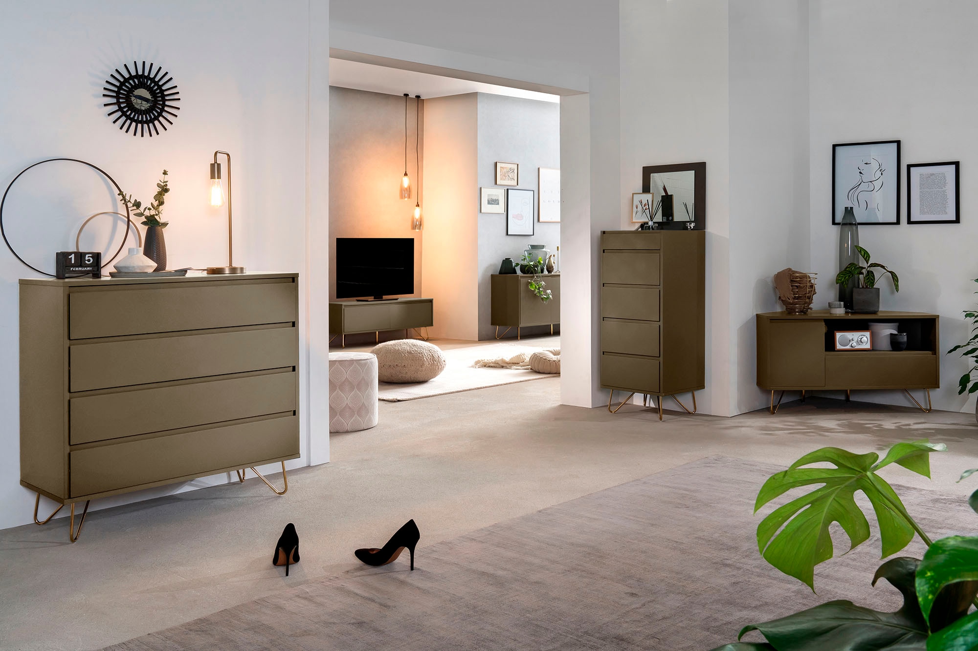 SalesFever Kommode, in tollen Farben, Sideboard, Flurschrank, Anrichte
