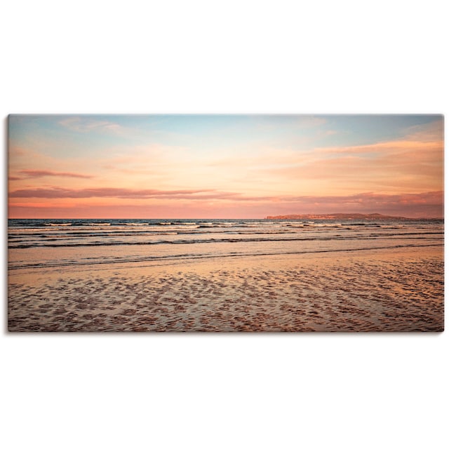 Artland Wandbild »Sonnenuntergang im Watt«, Strand, (1 St.), als  Leinwandbild, Wandaufkleber oder Poster in versch. Größen auf Rechnung  bestellen