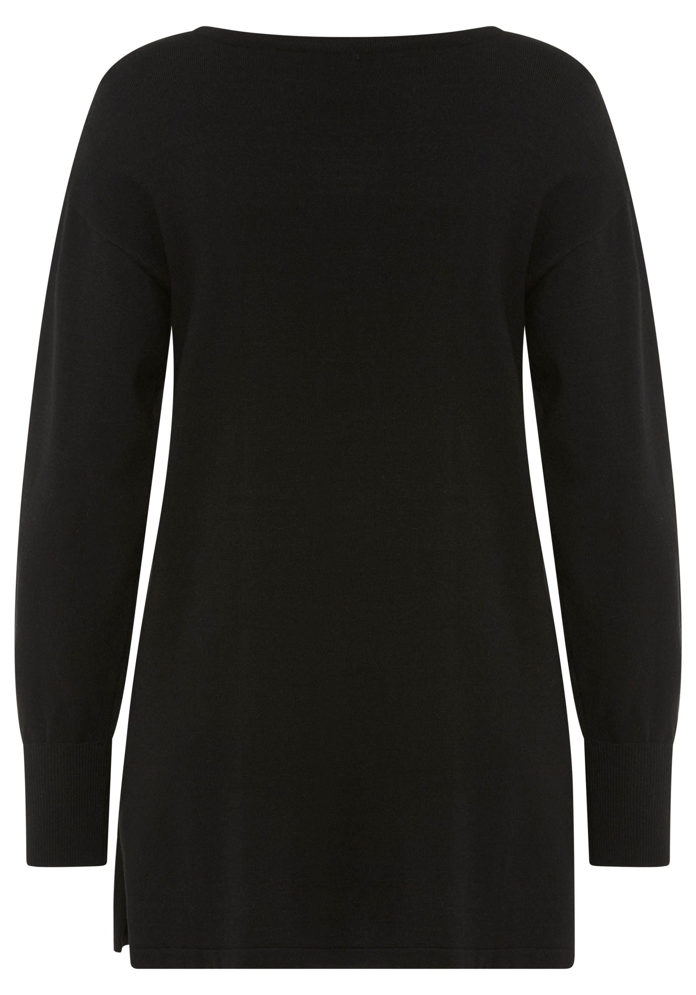 Laura Scott Strickpullover Feinstrickpullover mit Meshstreifen