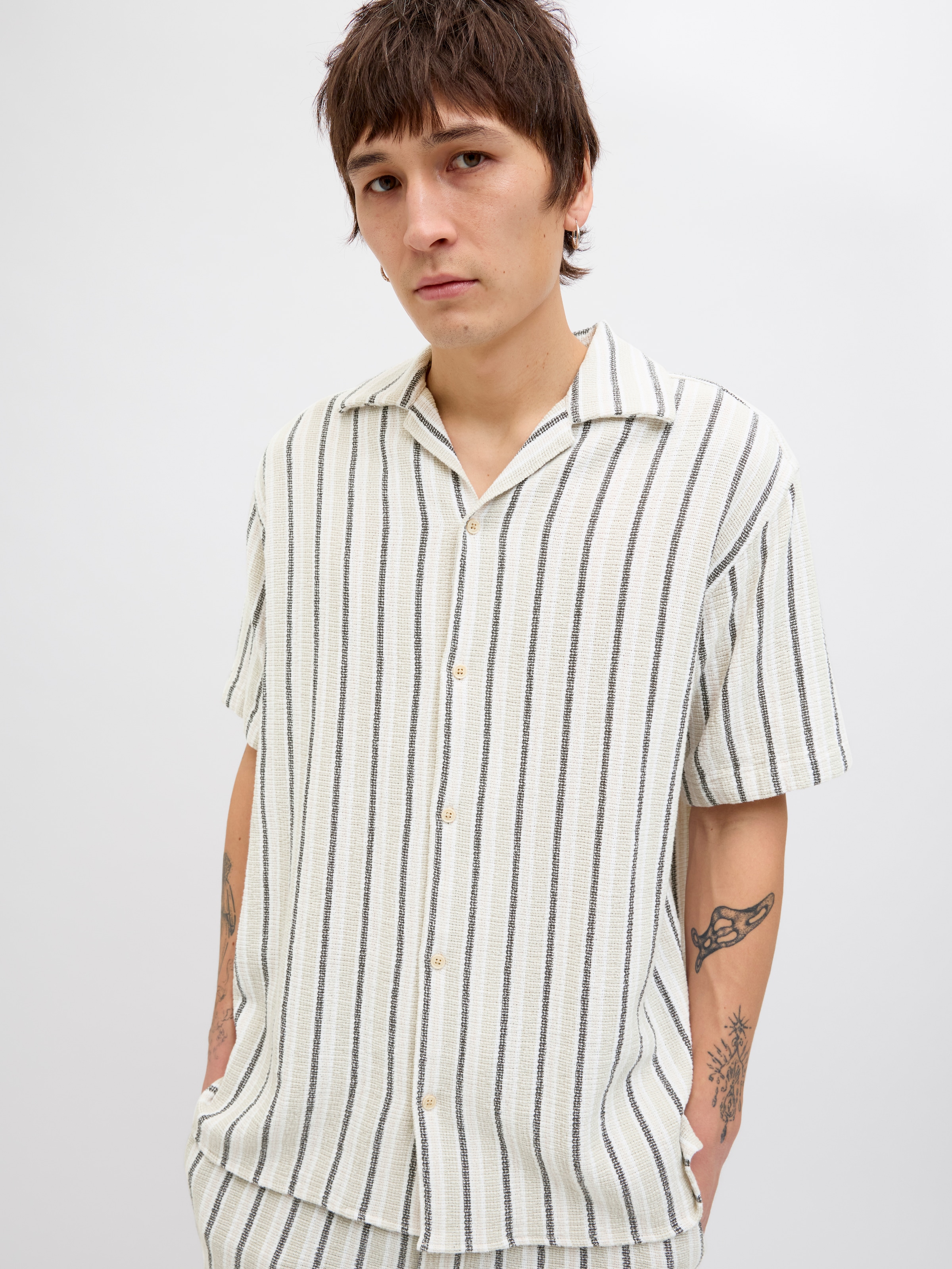 Jack & Jones Kurzarmhemd »JORCOBA STRIPE RESORT SHIRT SS SN«