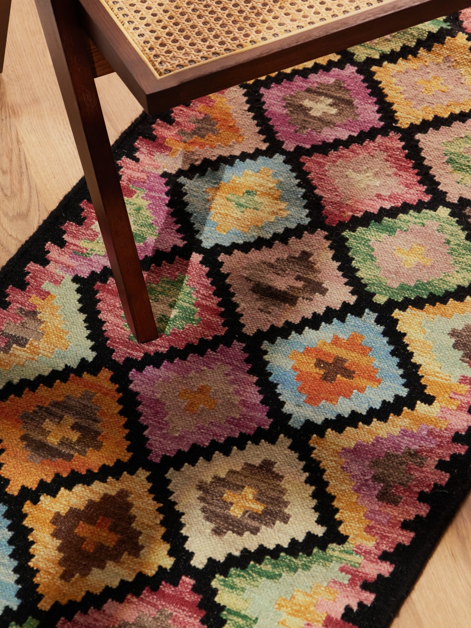 HANSE Home Teppich »Kelim Zara« rechteckig 3 mm Höhe Wolle, Baumwolle, Natur, Handgewebt, orientalisch, Boho, traditionell