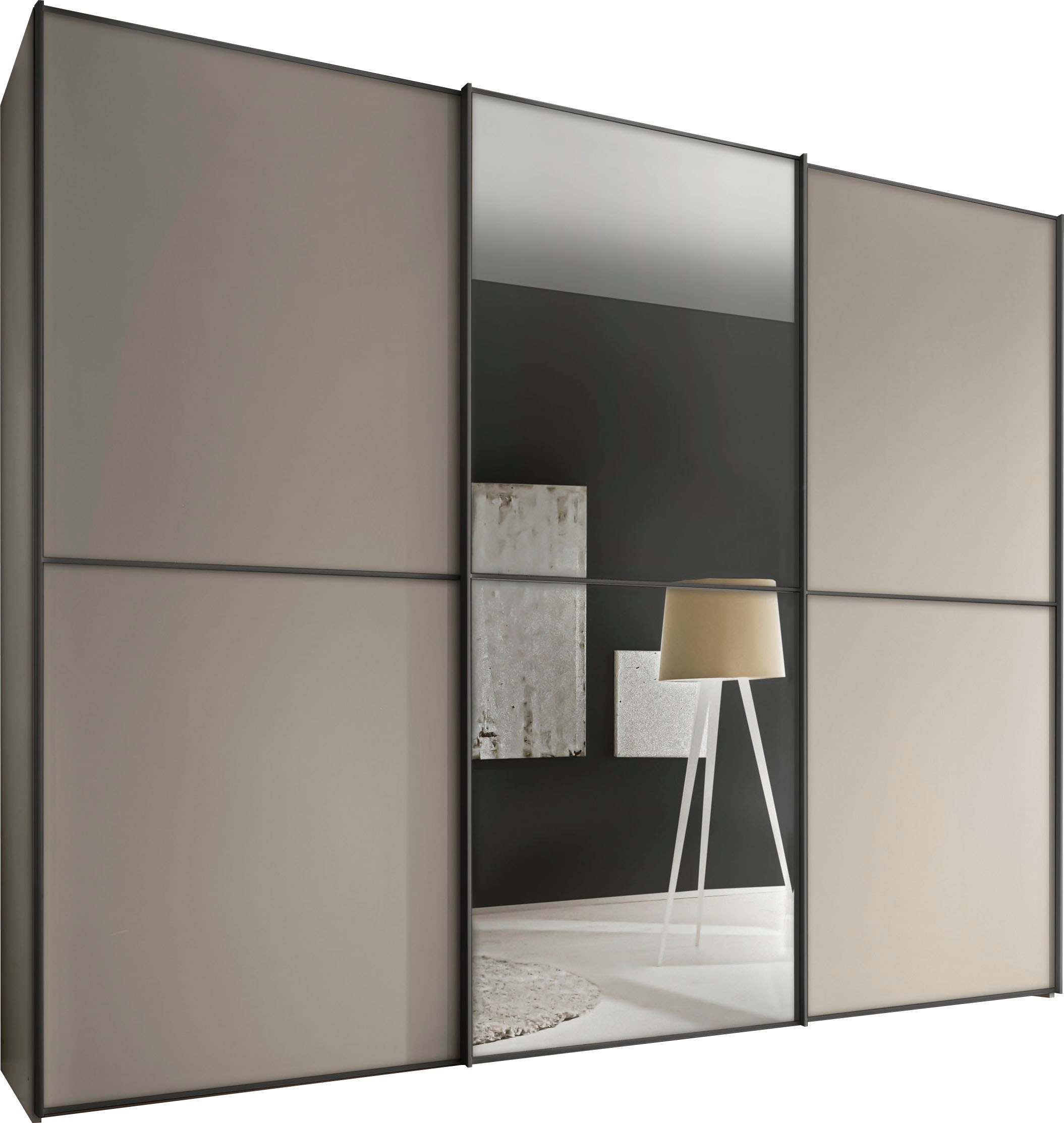 STAUD Schwebetürenschrank »Sinfonie Plus, edles Design in hochwertiger Qualität, Made in Germany« Mit Spiegeltüre und vier verschiedenen Ausstattungsvarianten