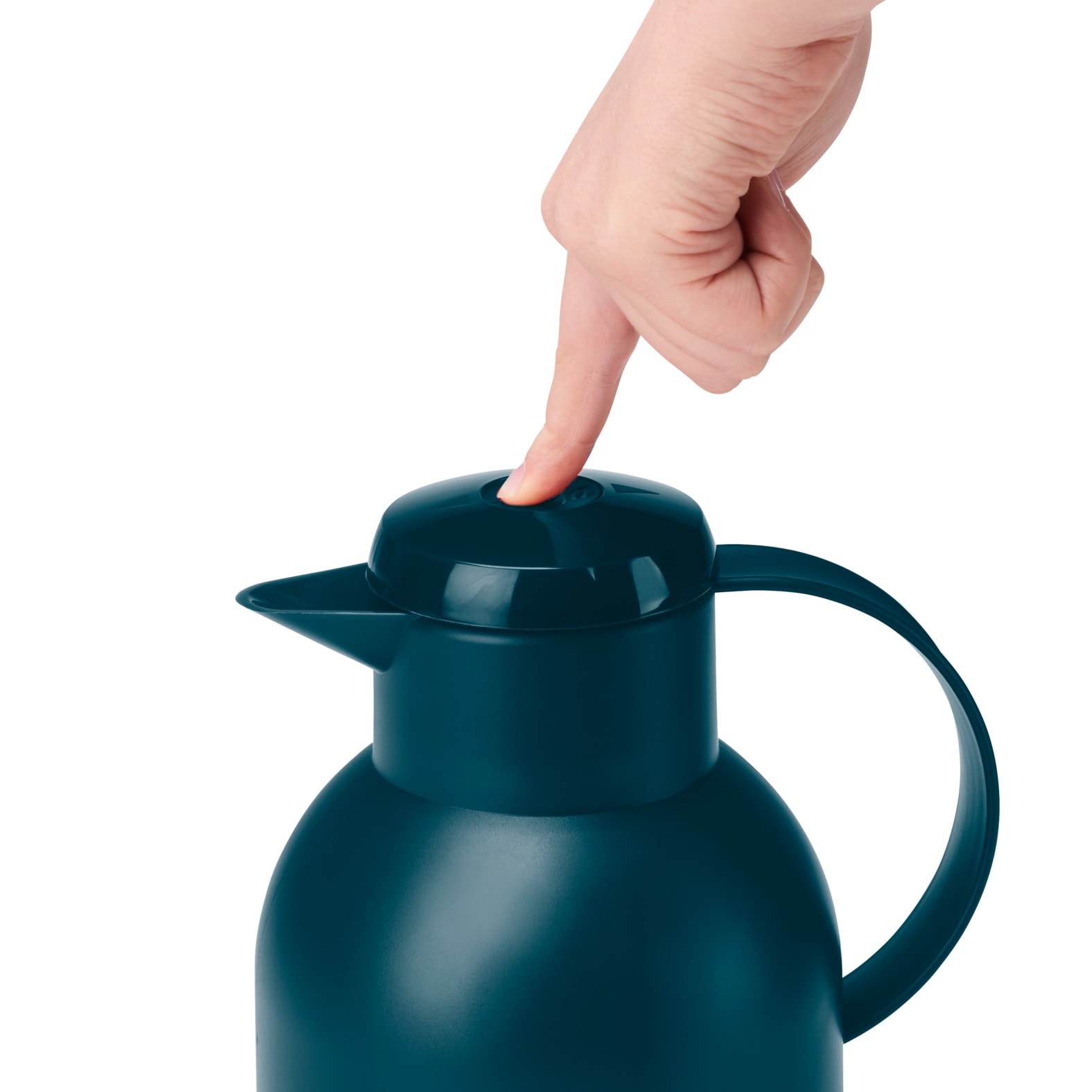 Emsa Isolierkanne »Samba«, 1,5 l, XXL-Modell, zeitloses Design, einfacher Knopfdruck, 24h kalt, 12h warm