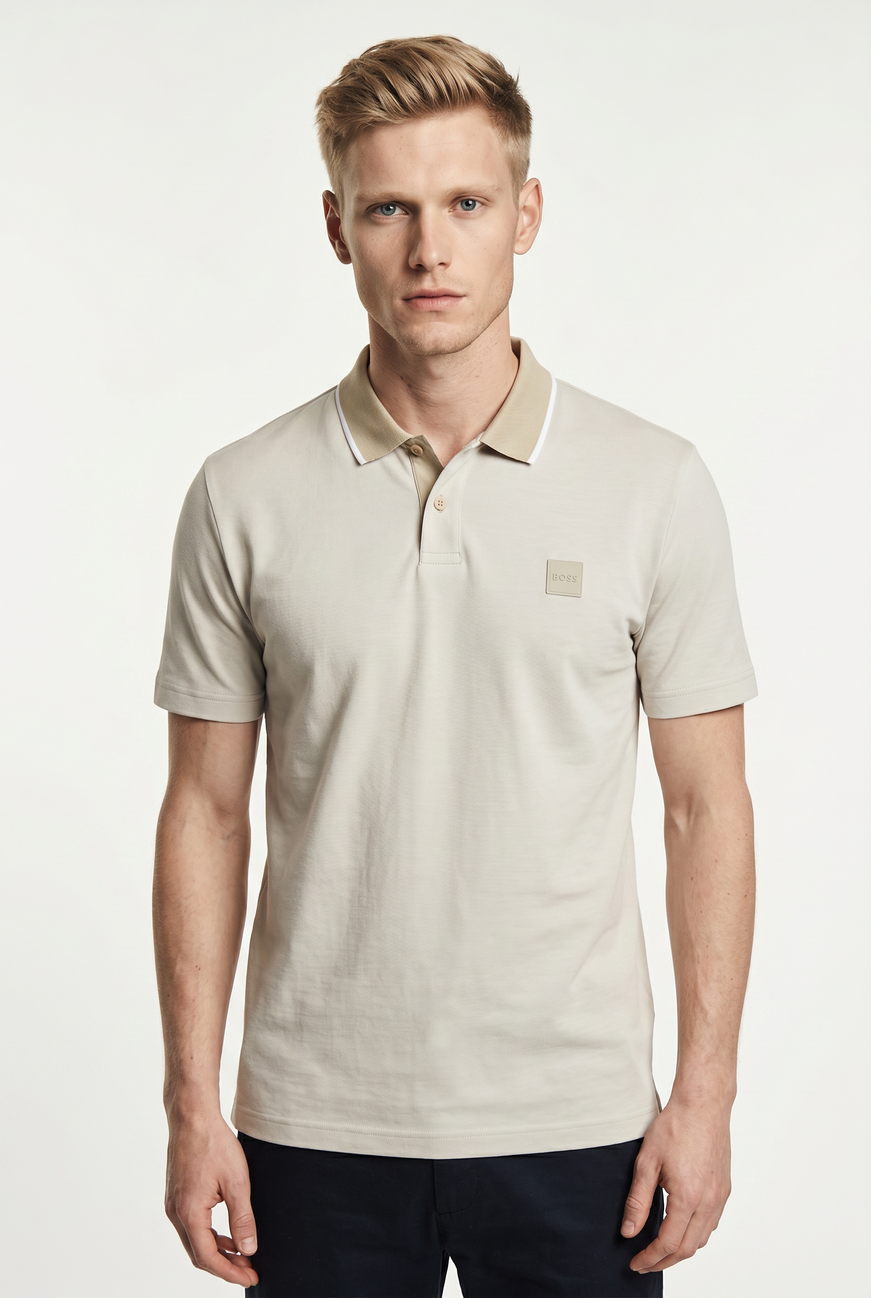 BOSS ORANGE Poloshirt »Passerford« Polokragen mit kontrastfarbigem Streifen, Regular Fit, reine Baumwolle