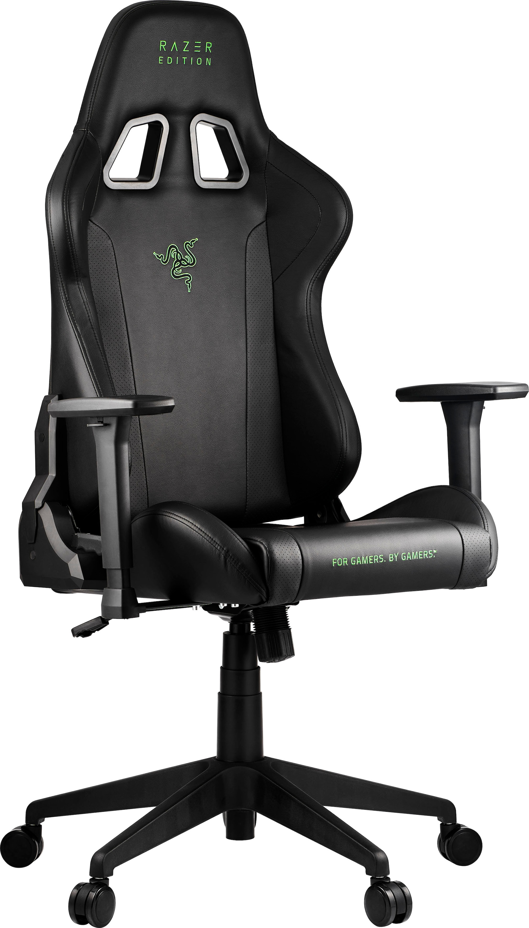RAZER Gaming-Stuhl »Tarok Essentials by Zen, PU Kunstleder«, 3D-Armlehnen, Lendenkissen und Kopfkissen, bis 130kg, Schwarz