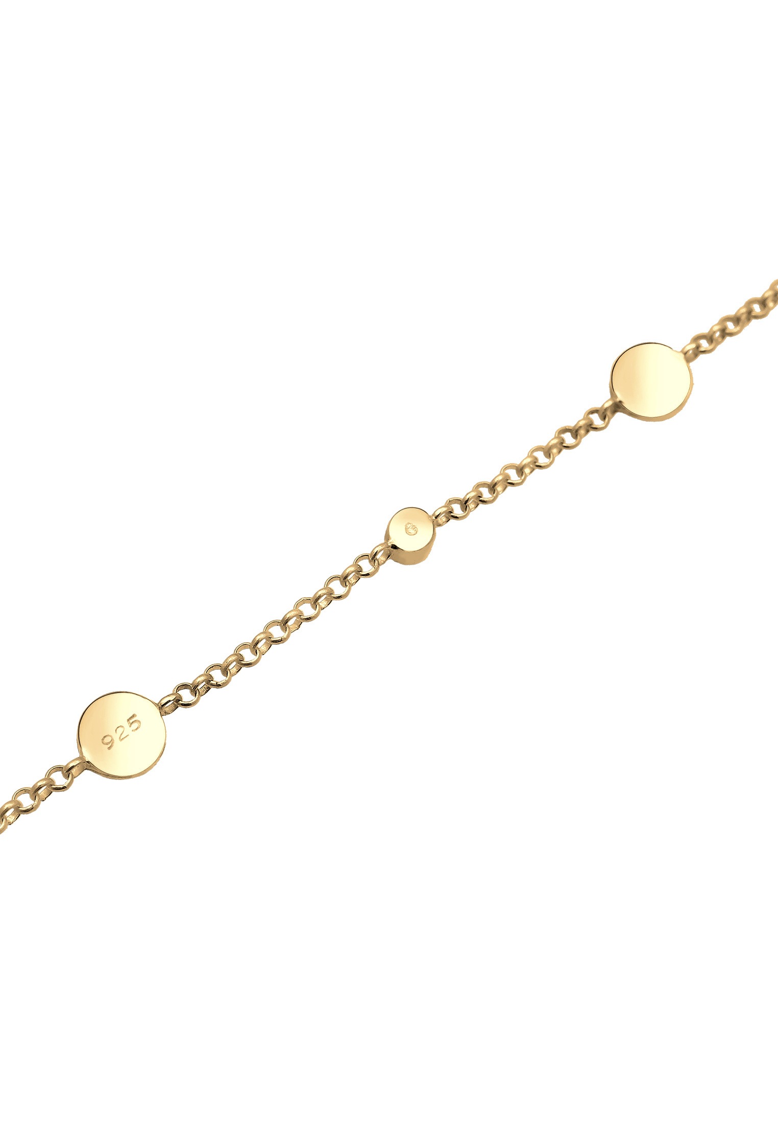 Elli Armkette »Armband Plättchen Rund 925 Sterling Silber, mit Kristallen von Swarovski®«